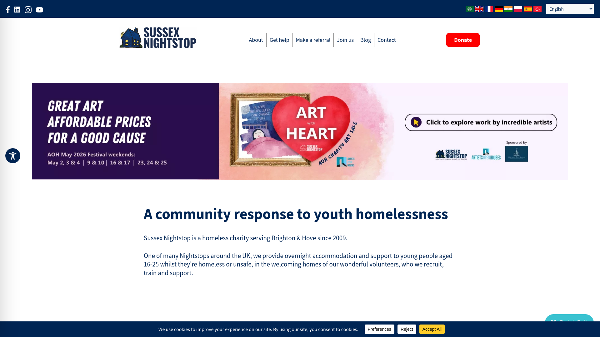 Website screenshot