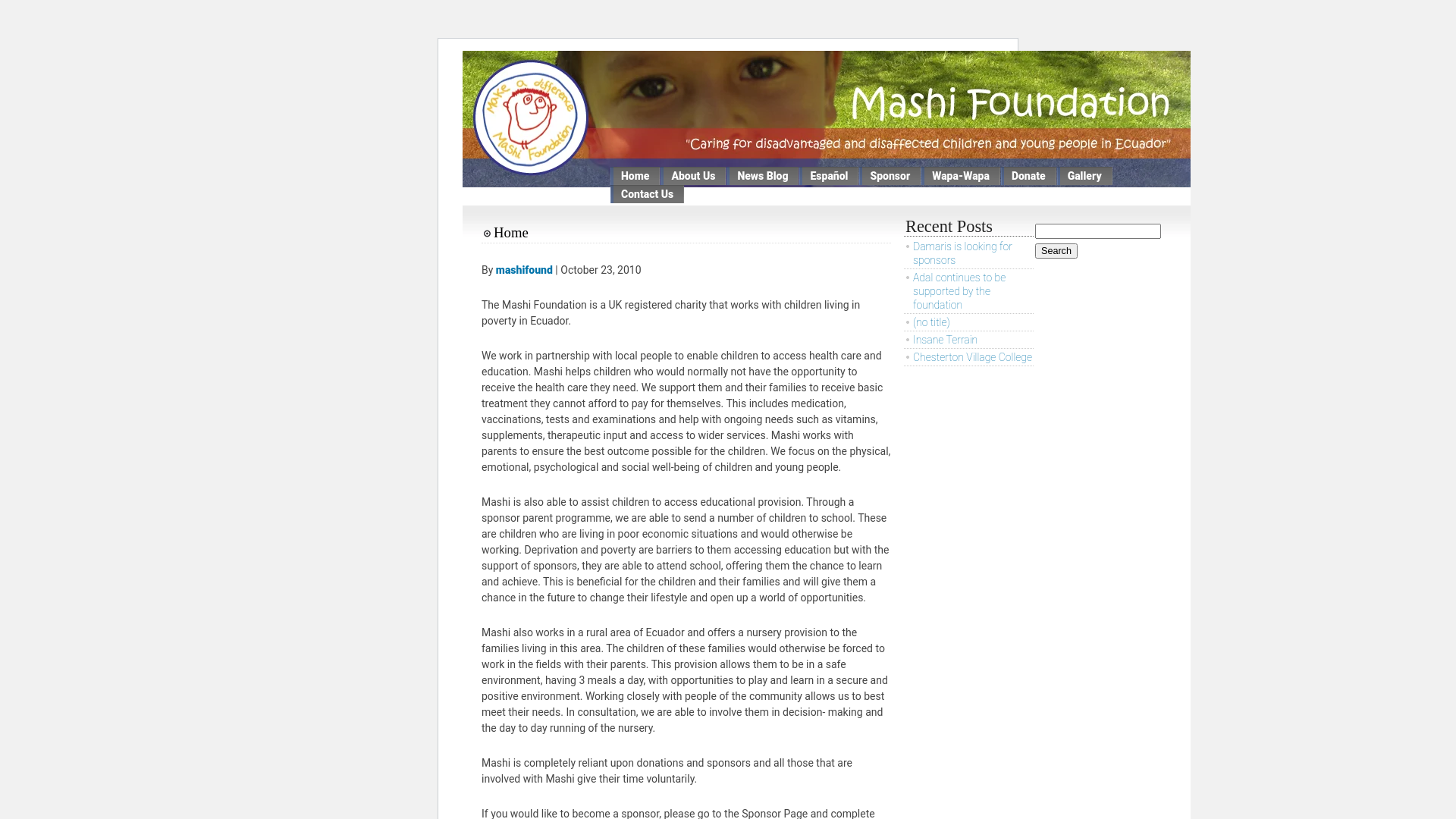 Website screenshot
