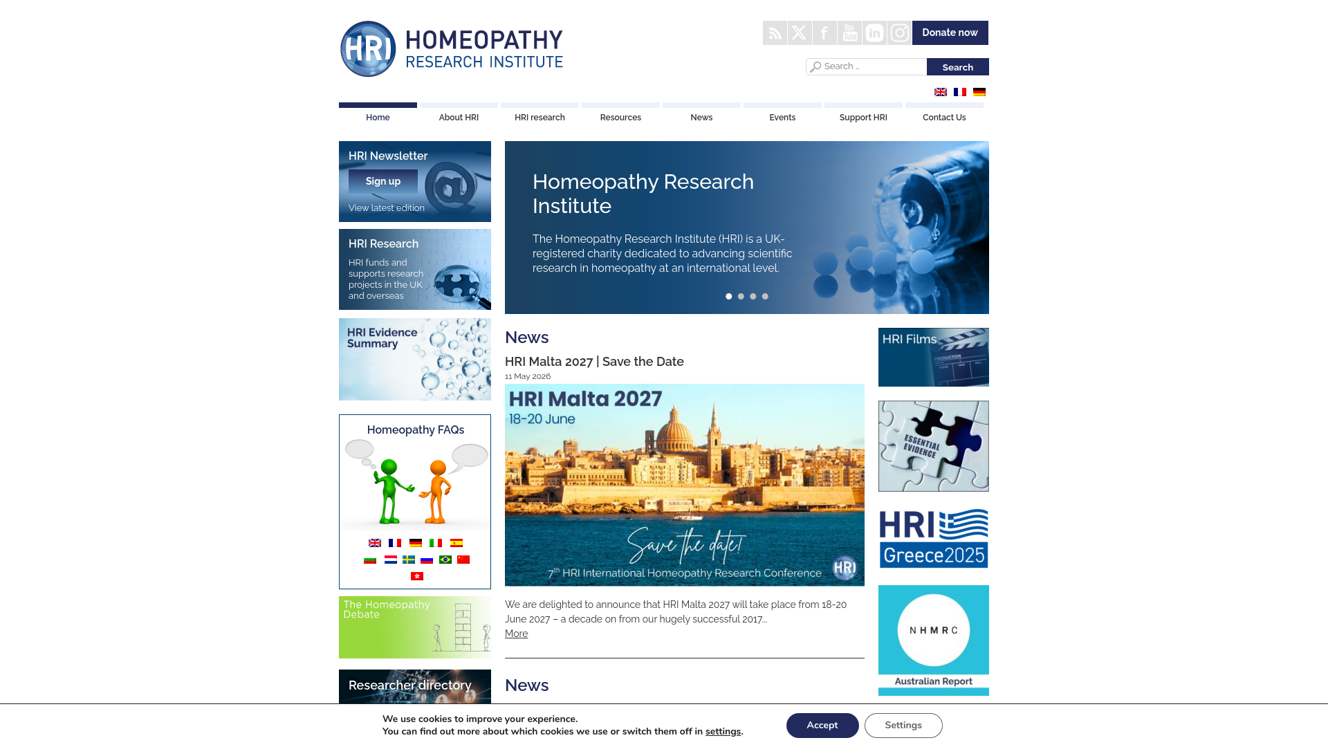 Website screenshot
