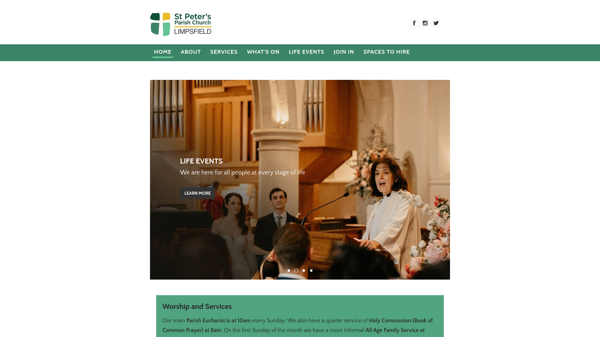 Website screenshot
