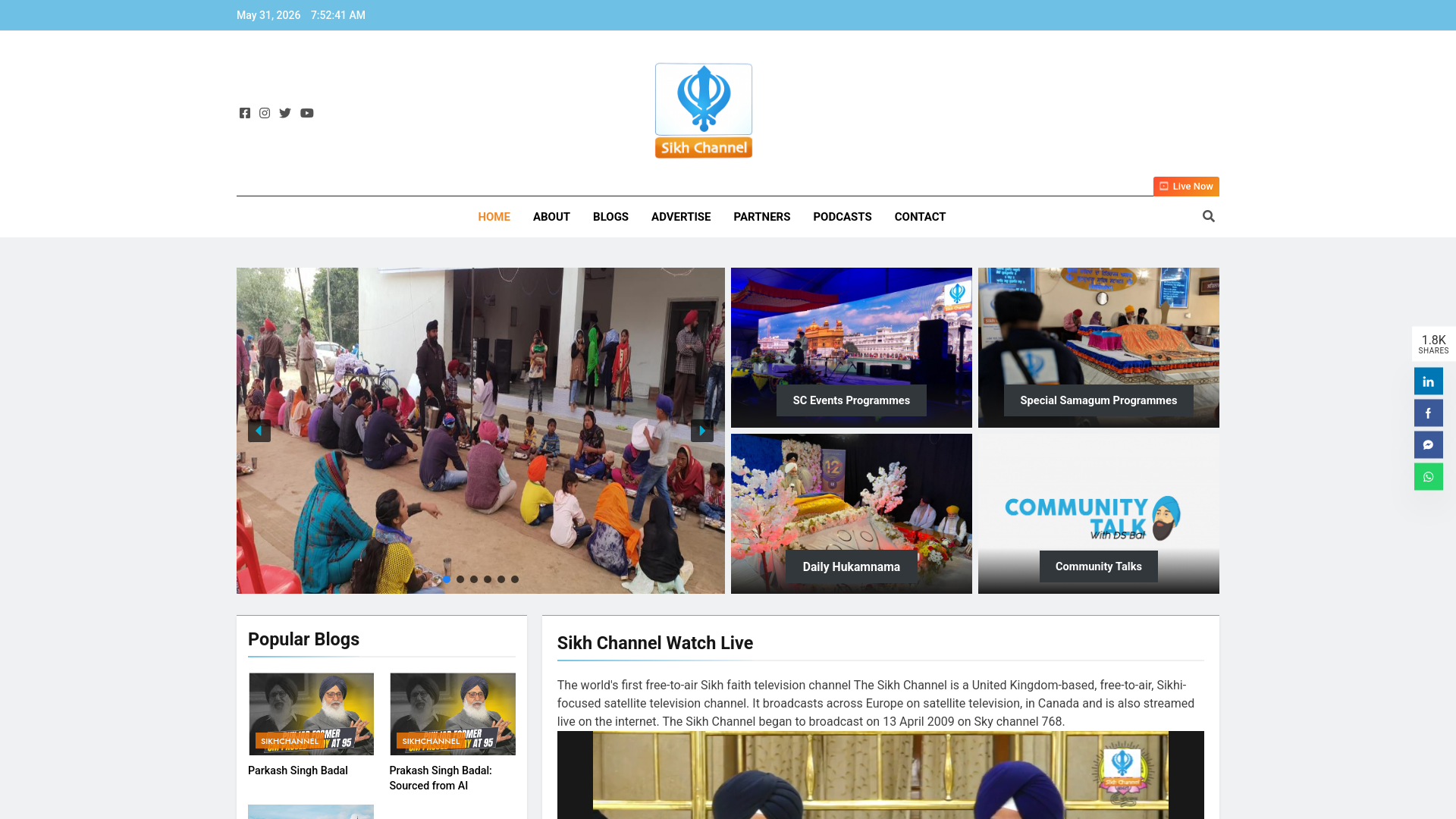 Website screenshot
