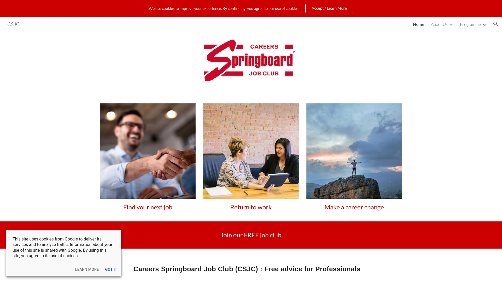 Website screenshot