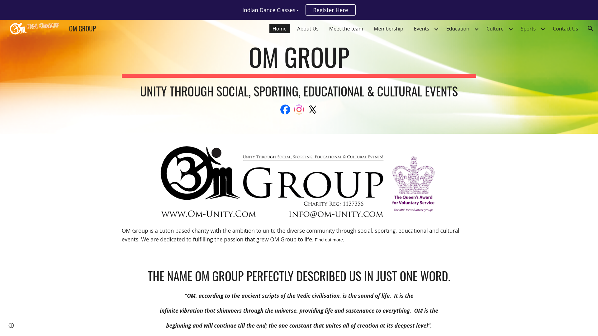 Website screenshot
