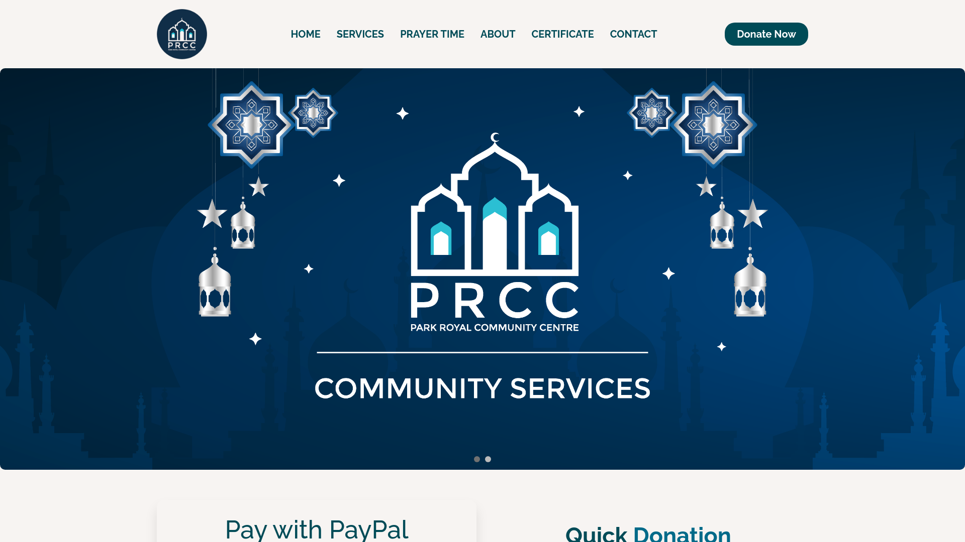 Website screenshot