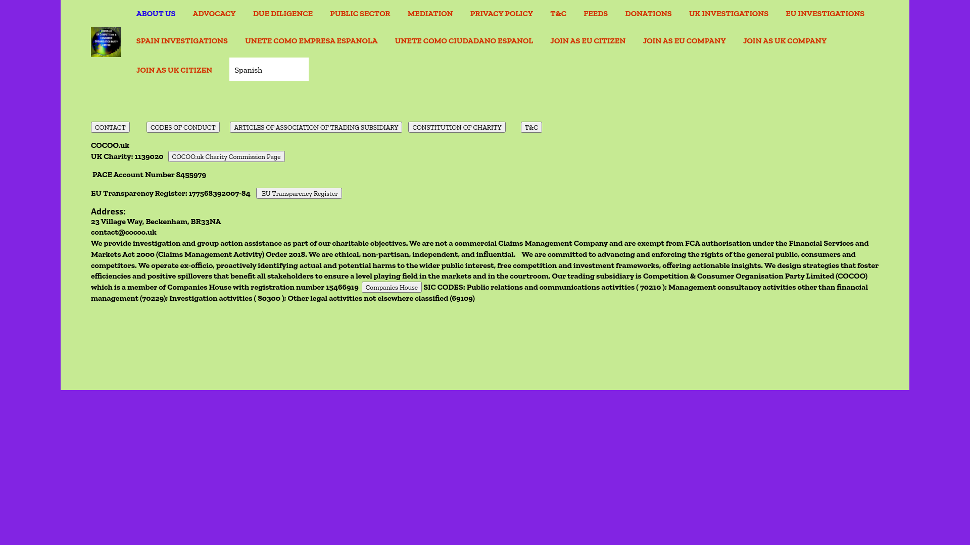 Website screenshot