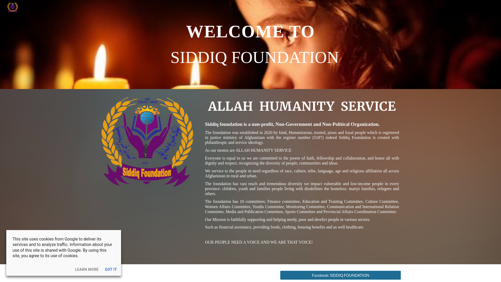 Website screenshot