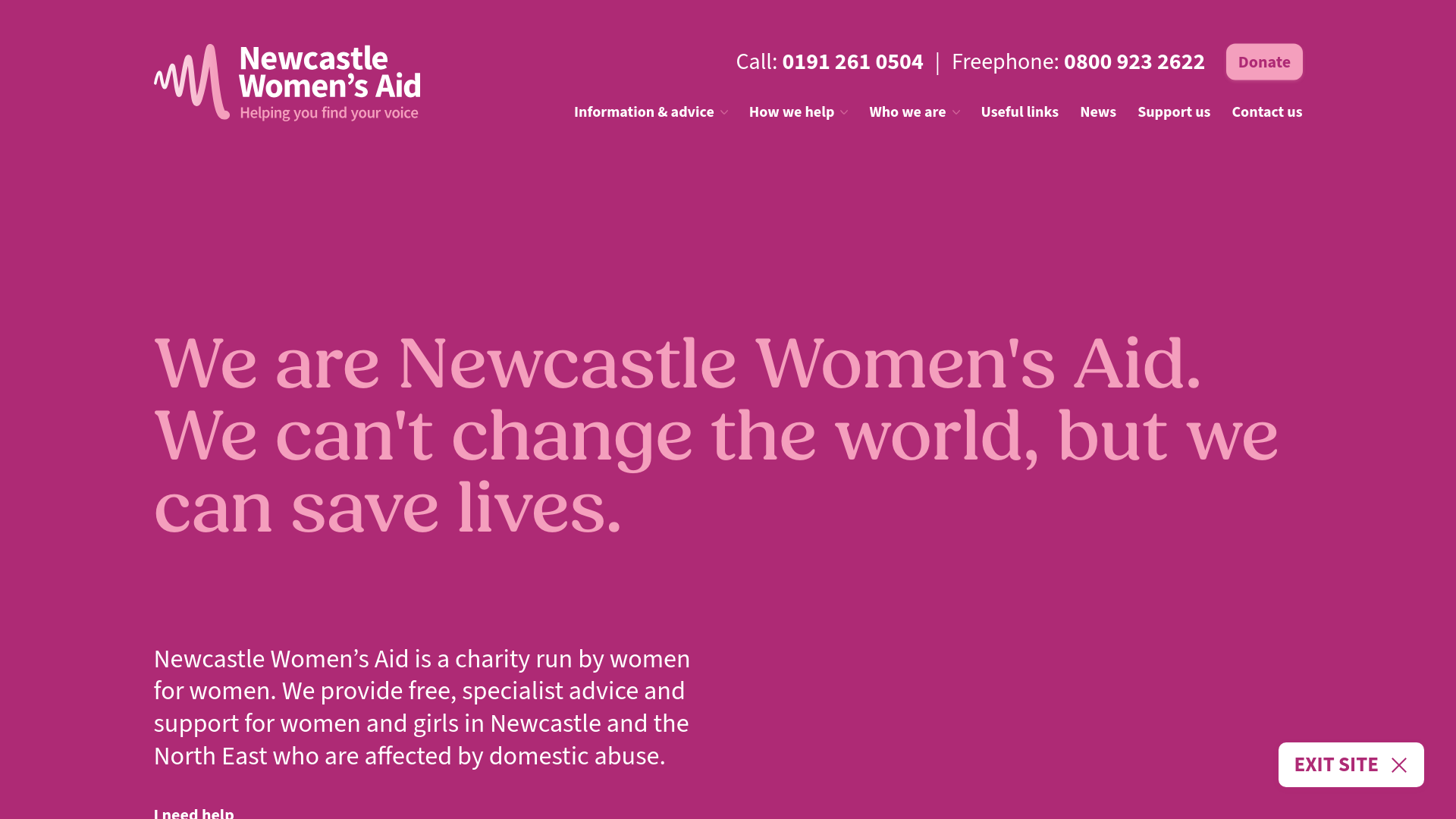 Website screenshot