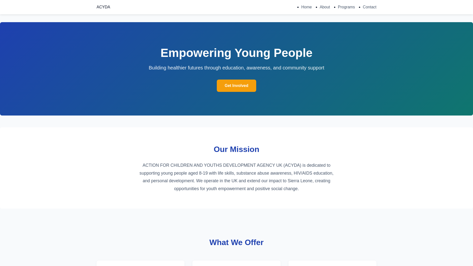 Website screenshot
