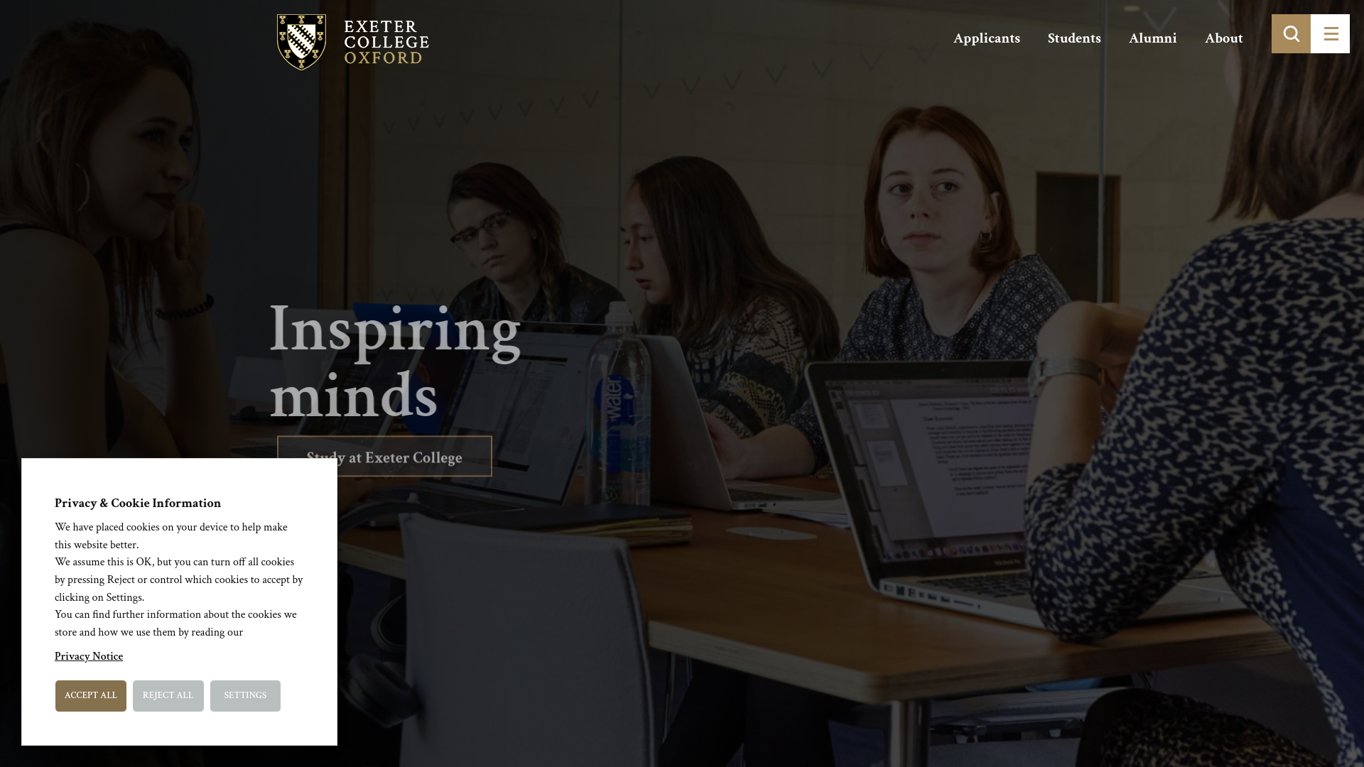 Website screenshot