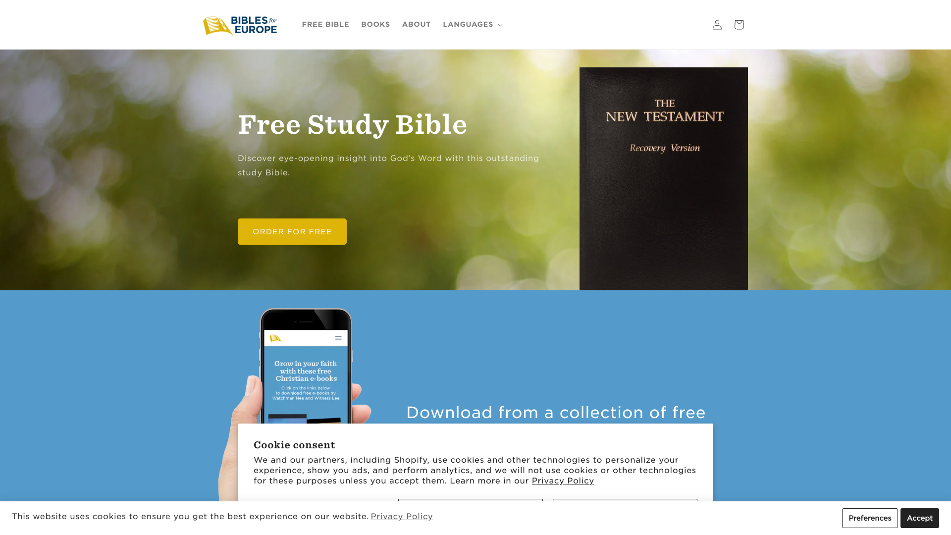 Website screenshot