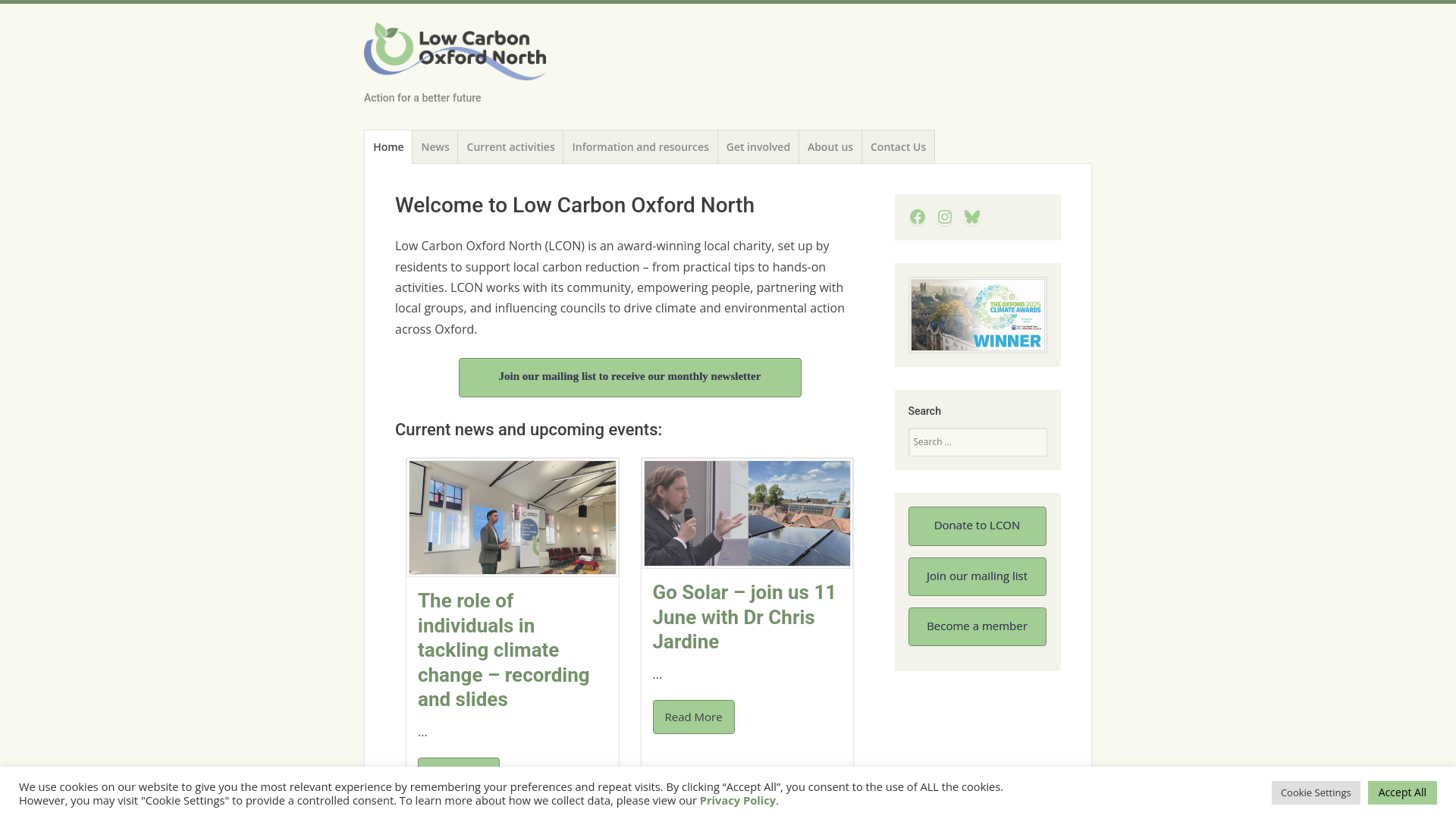 Website screenshot