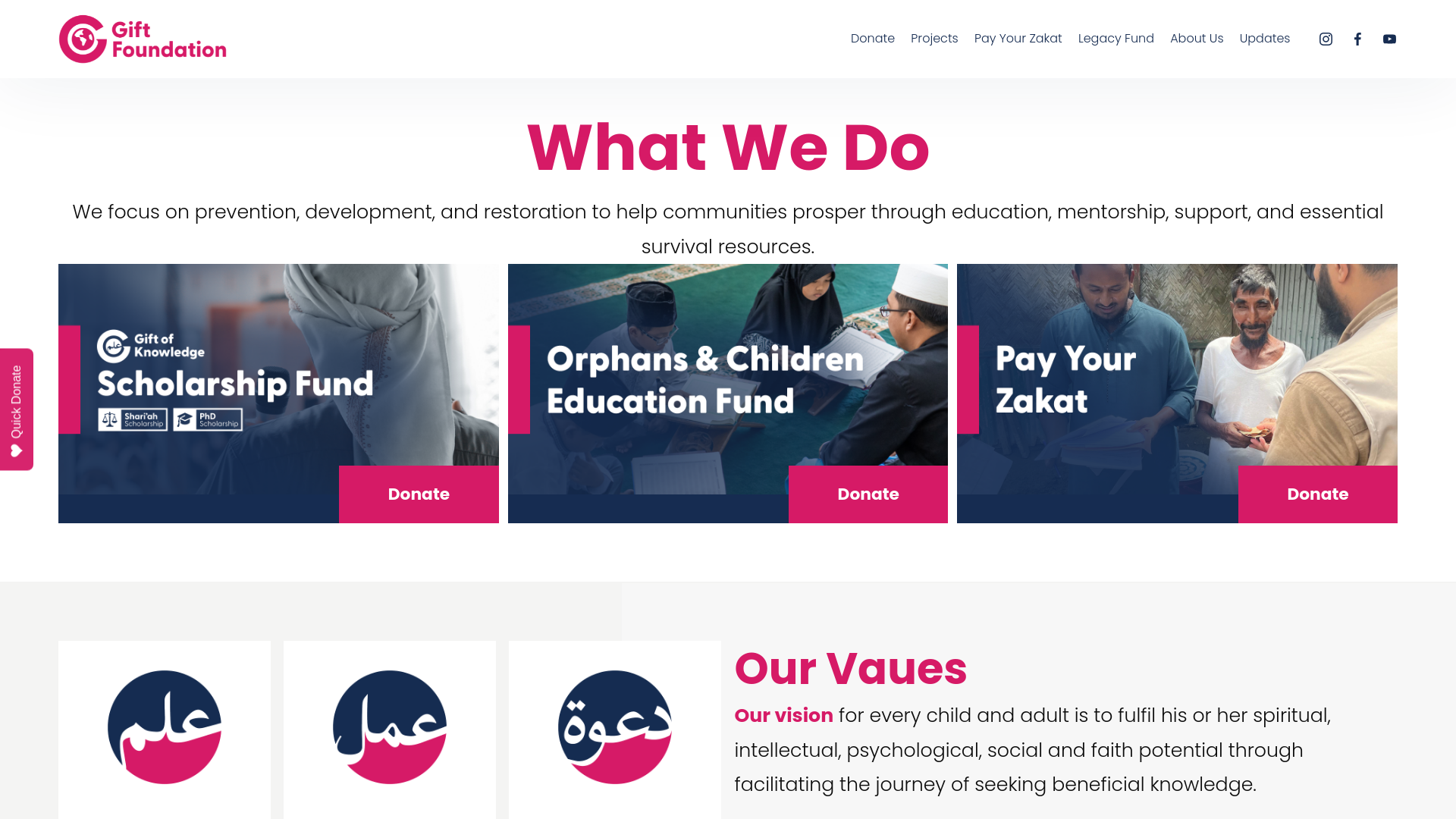 Website screenshot