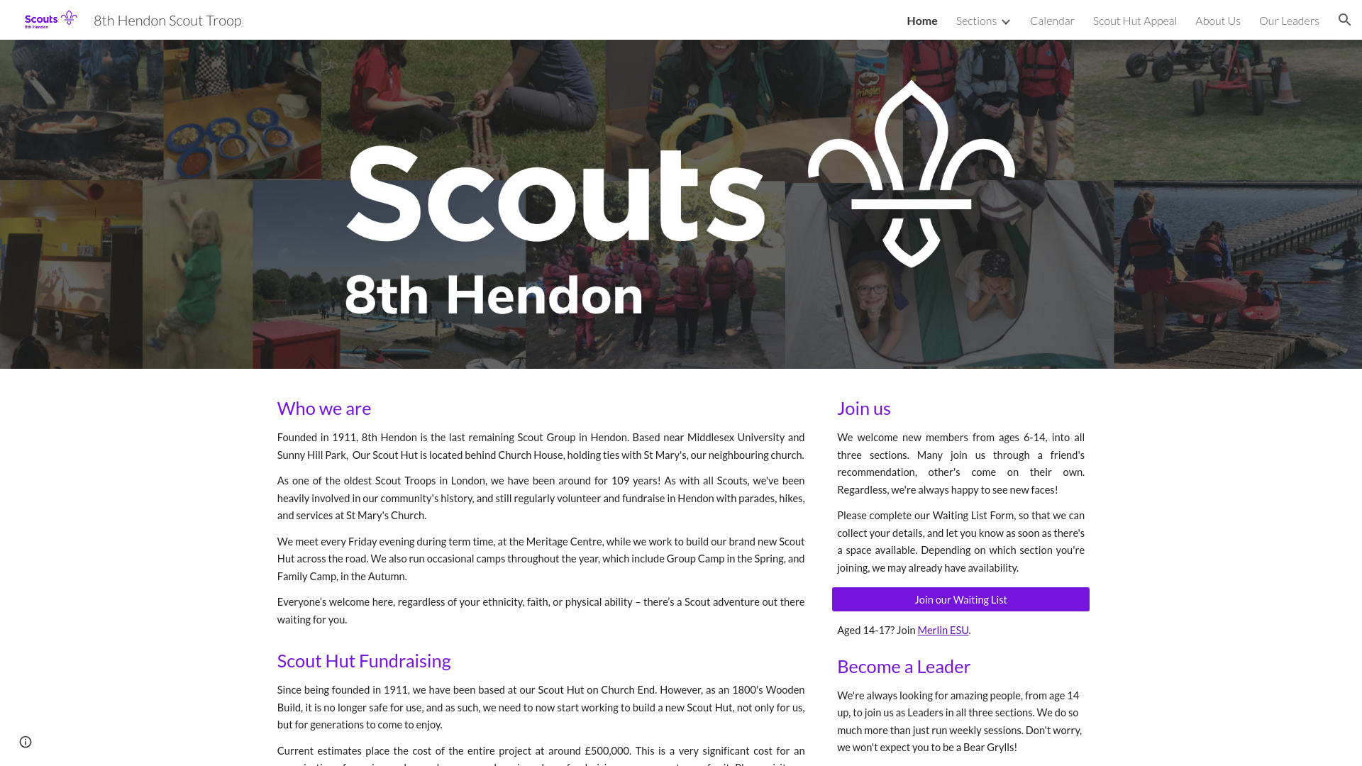 Website screenshot