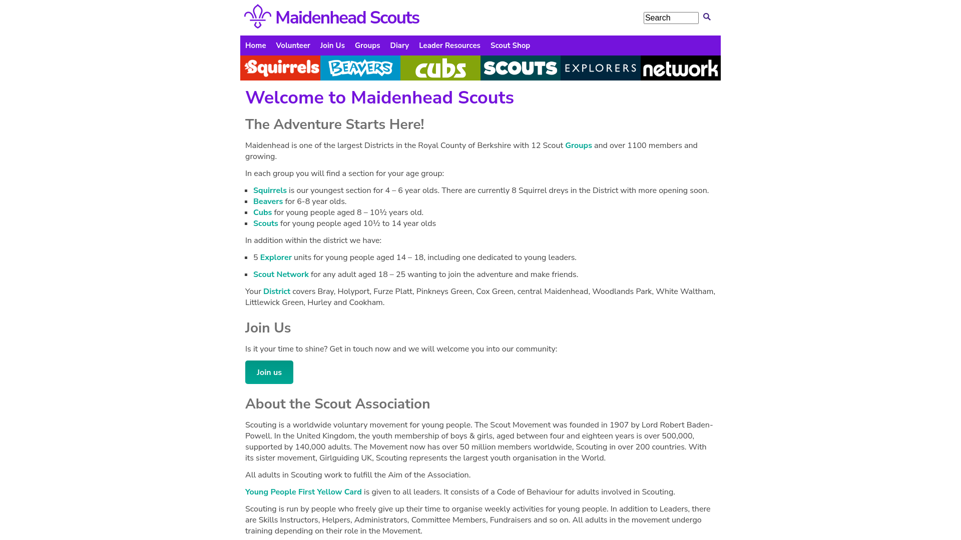 Website screenshot
