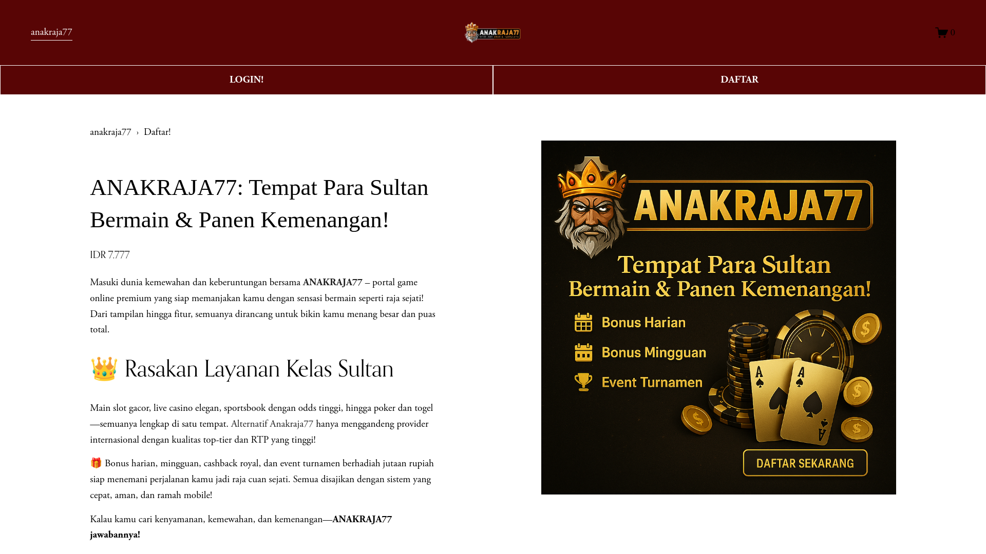 Website screenshot
