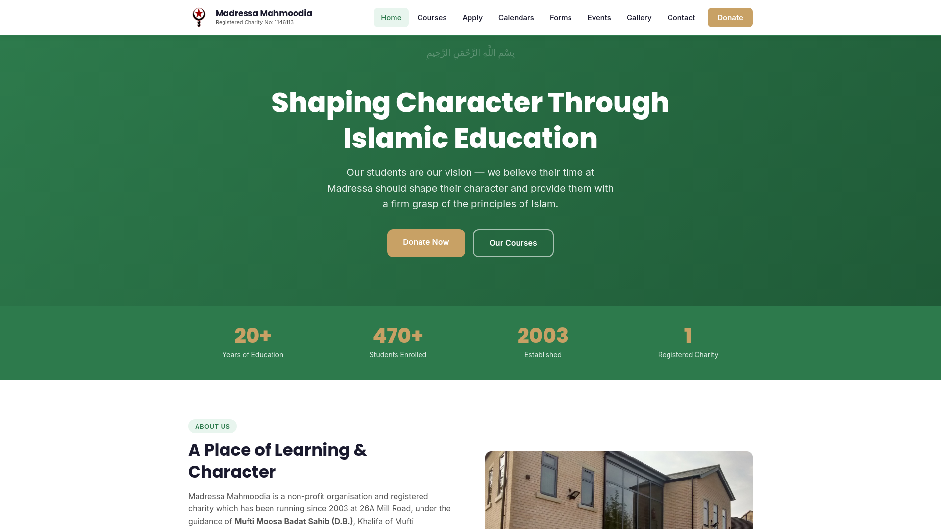 Website screenshot