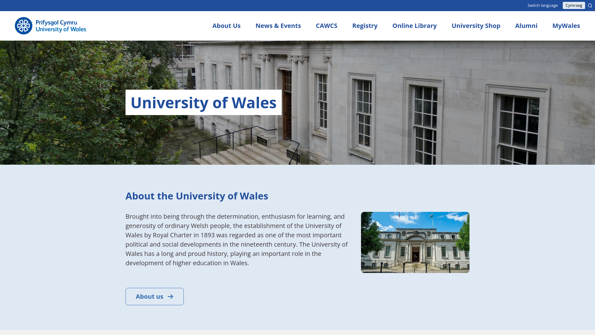 Website screenshot