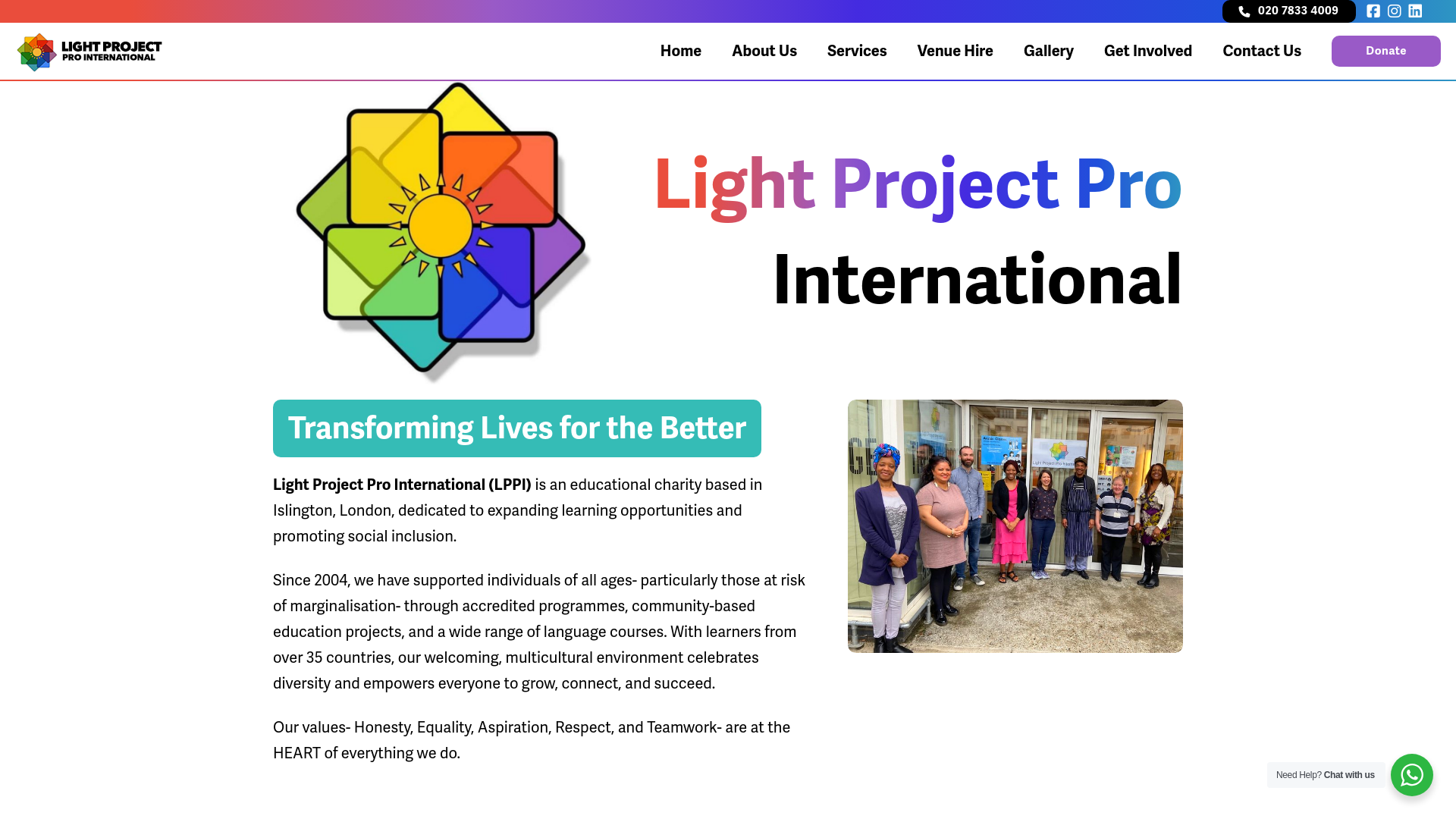 Website screenshot