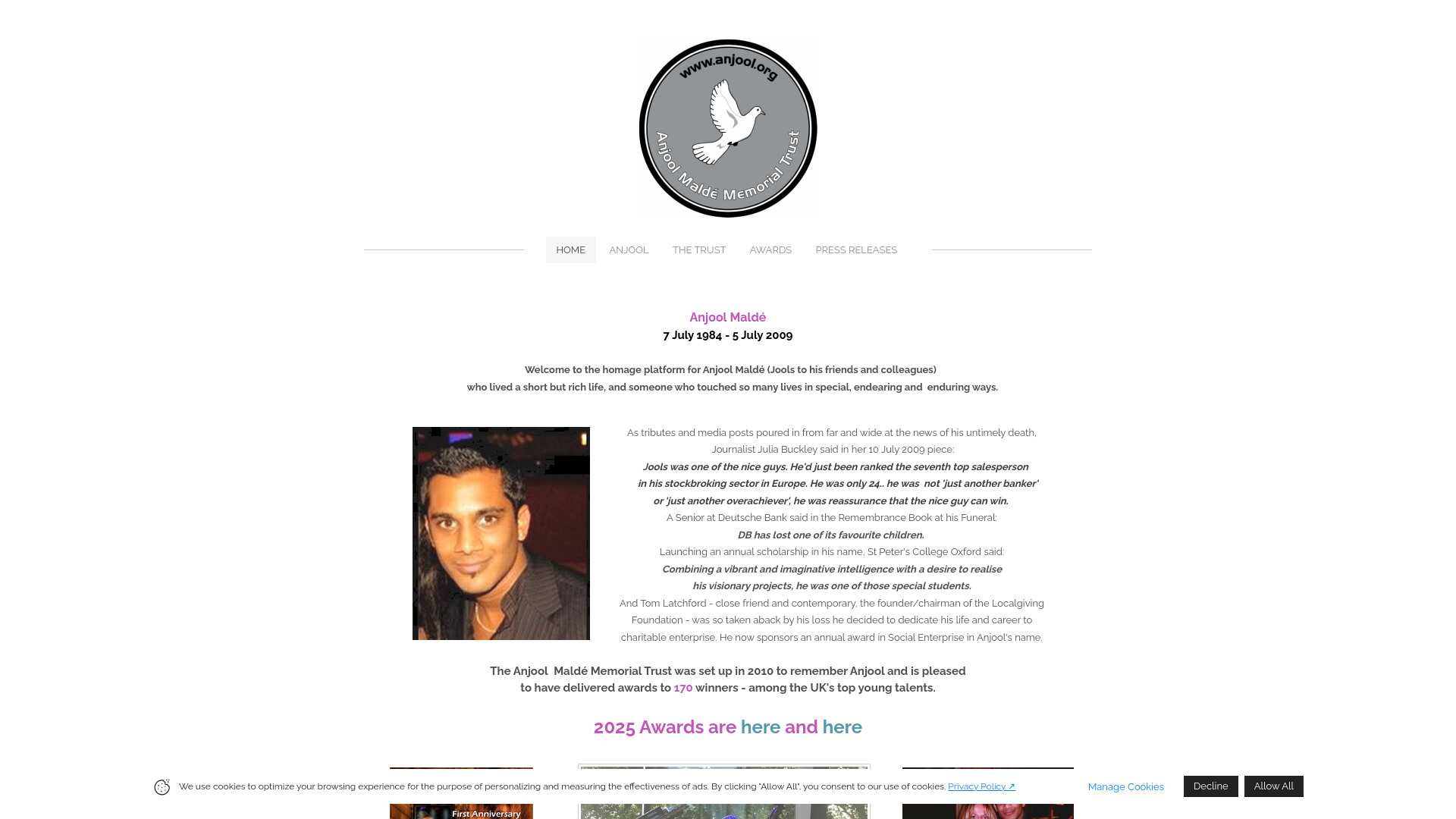 Website screenshot