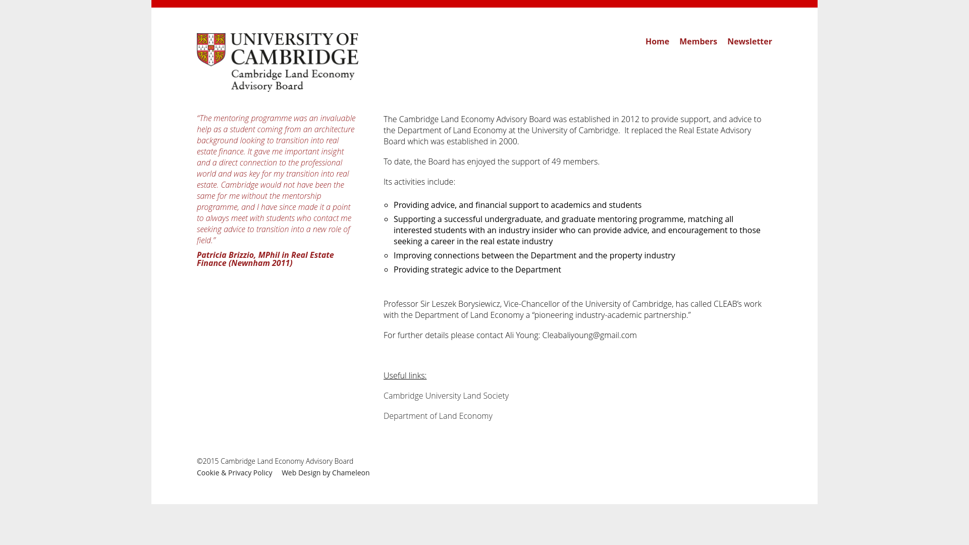 Website screenshot