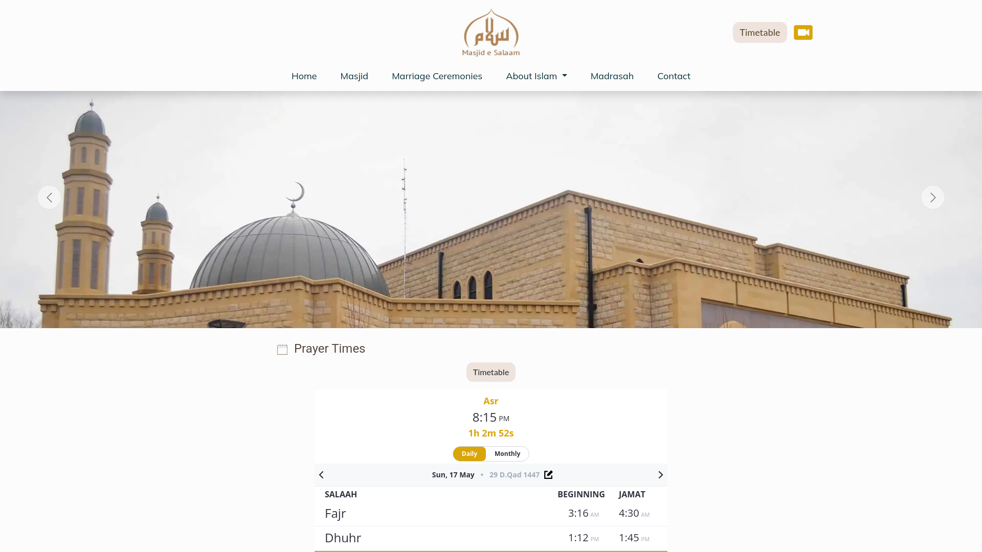 Website screenshot