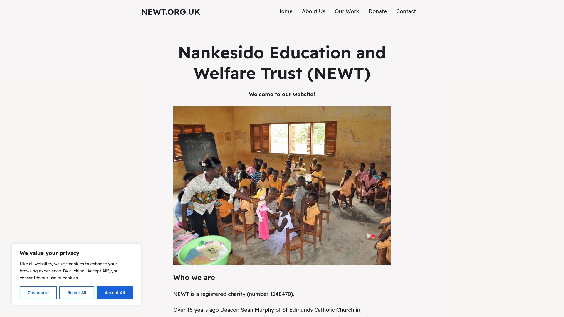 Website screenshot