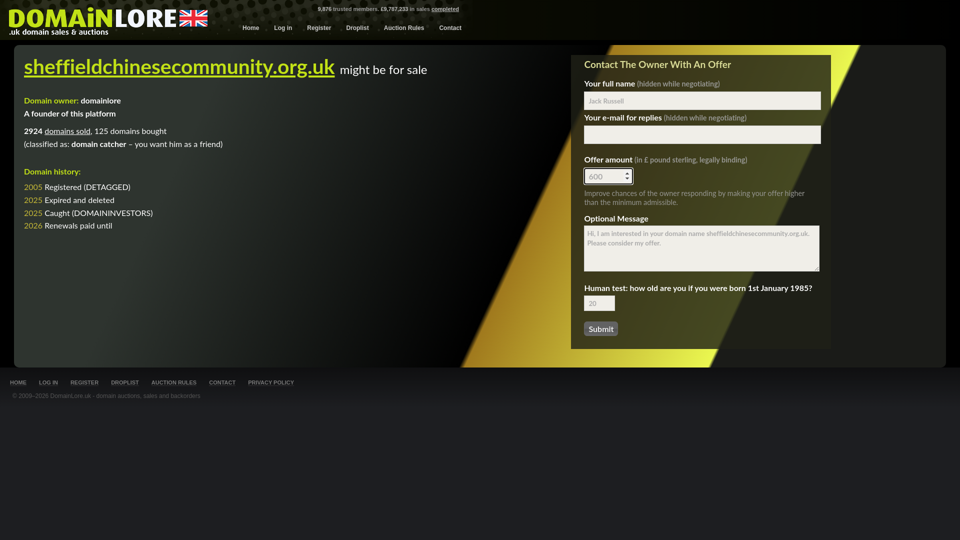 Website screenshot