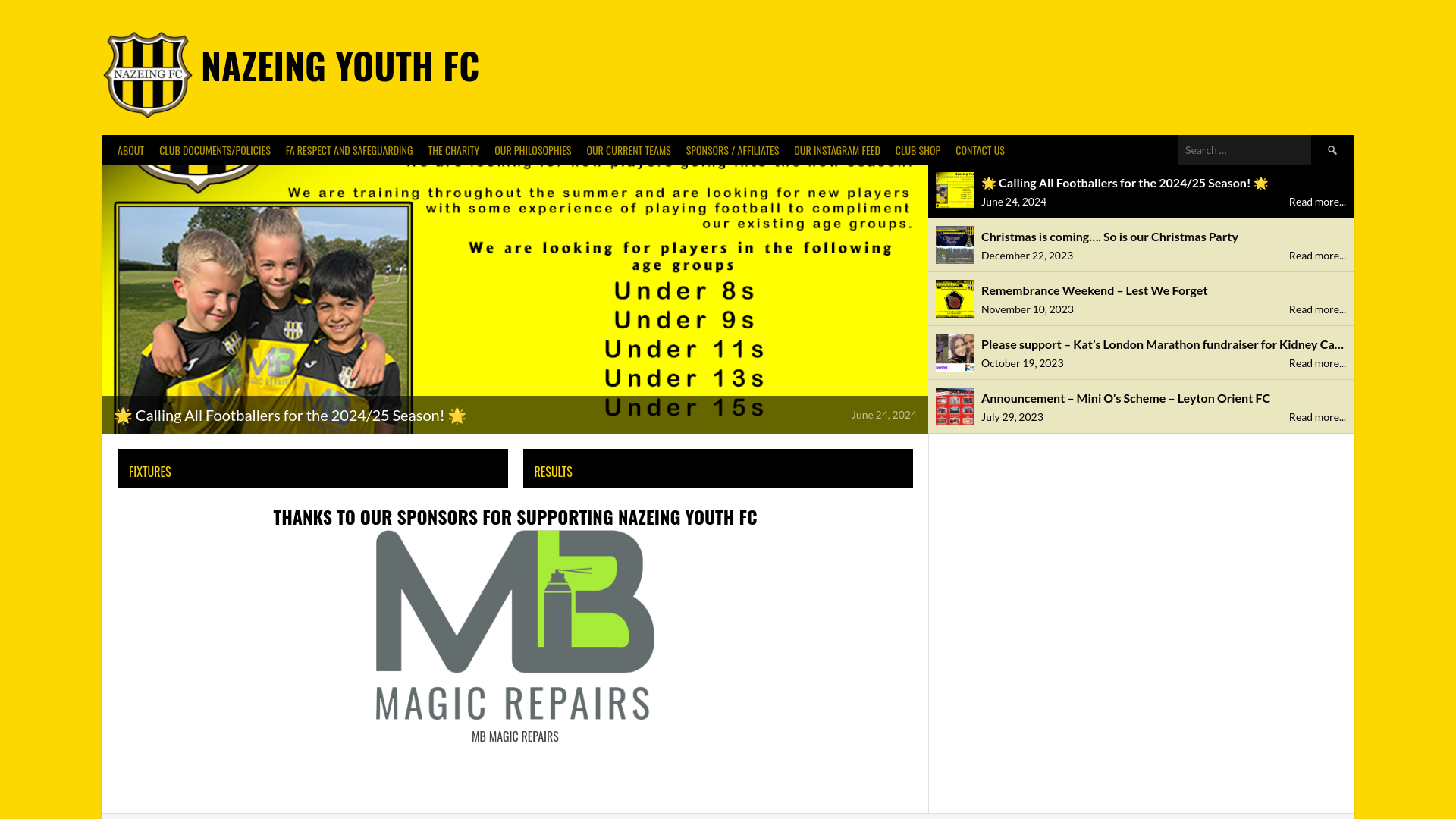 Website screenshot