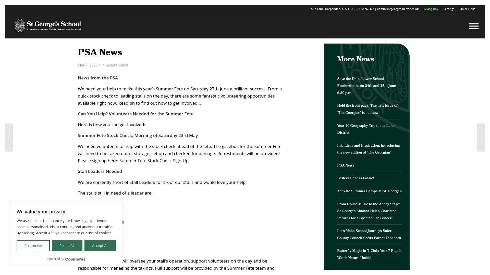 Website screenshot