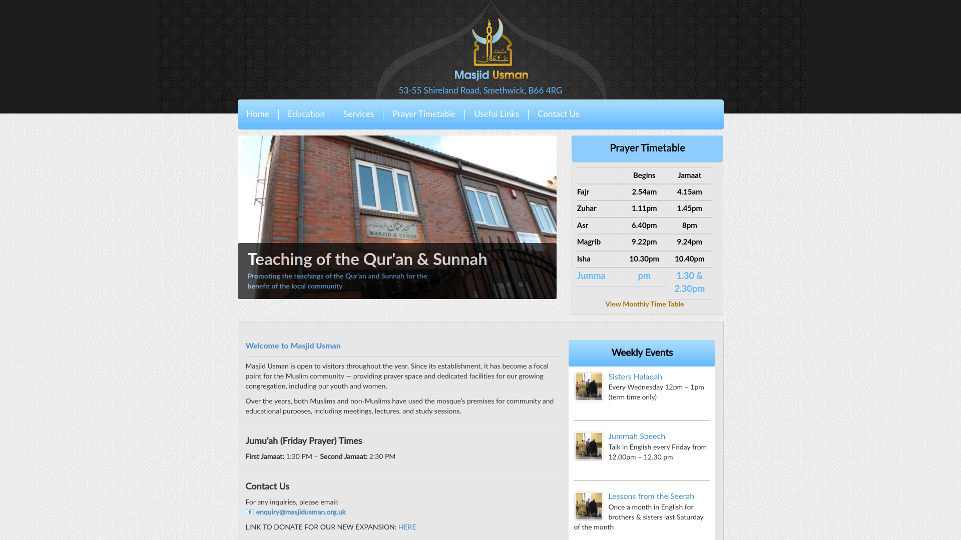 Website screenshot