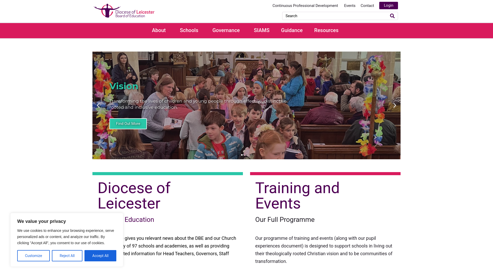 Website screenshot
