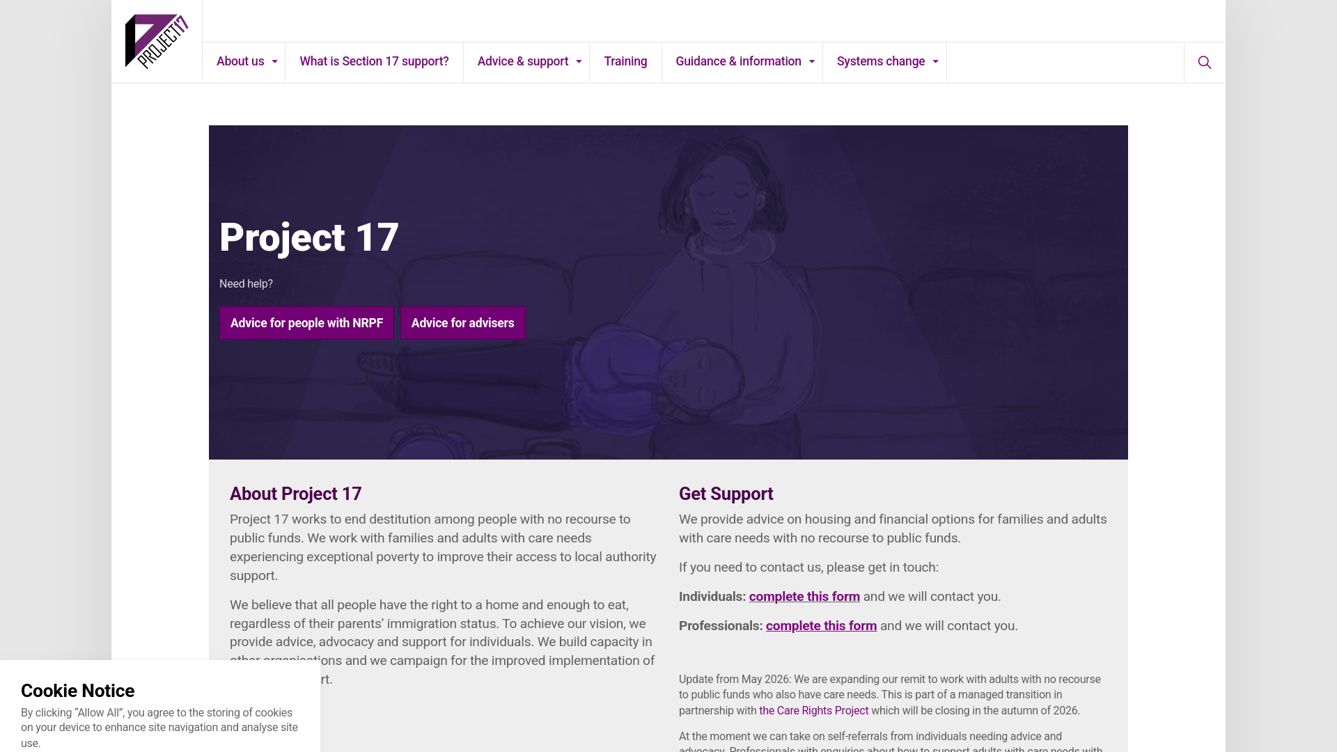 Website screenshot