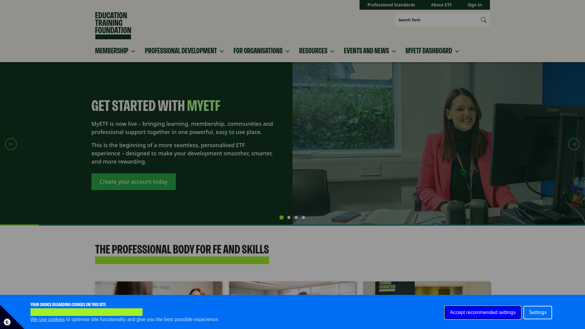 Website screenshot