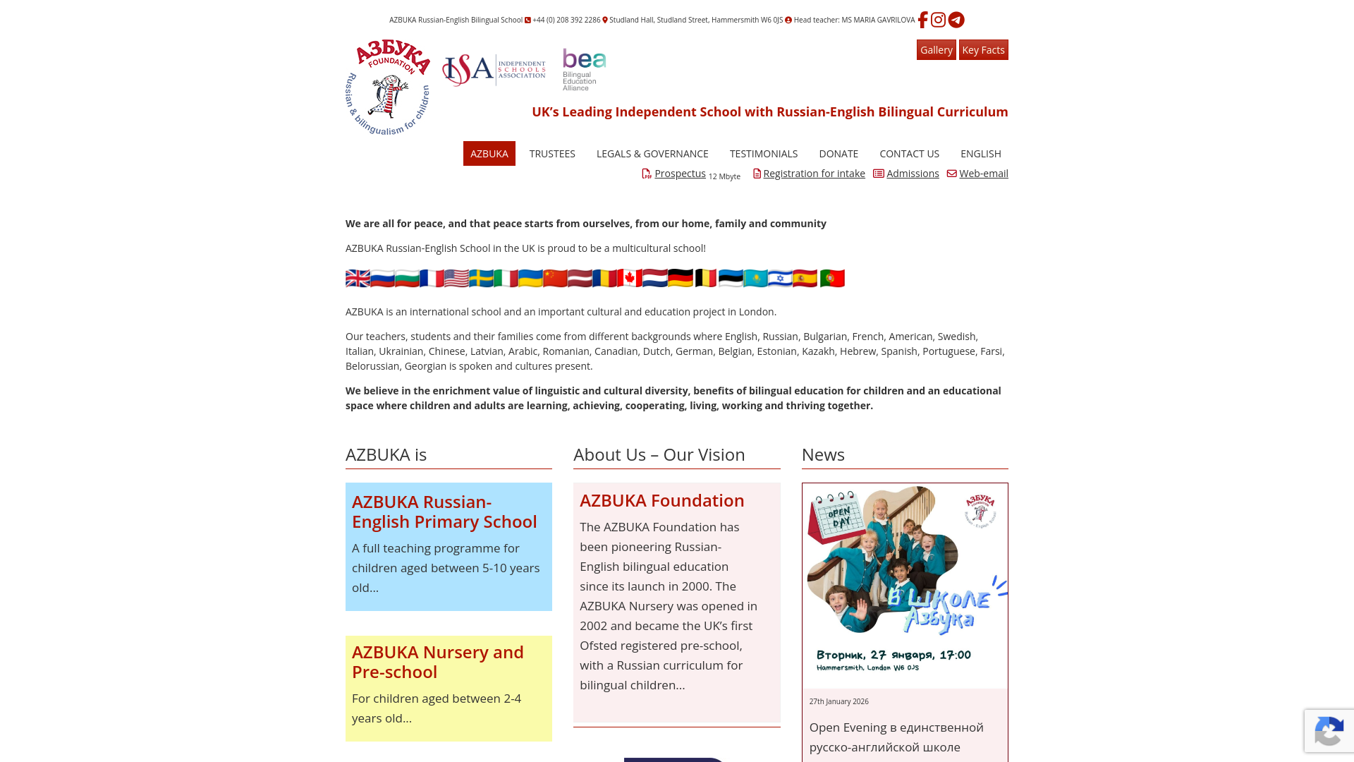 Website screenshot