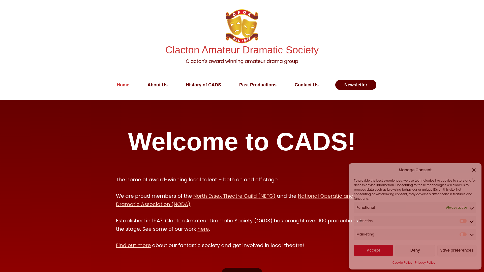 Website screenshot