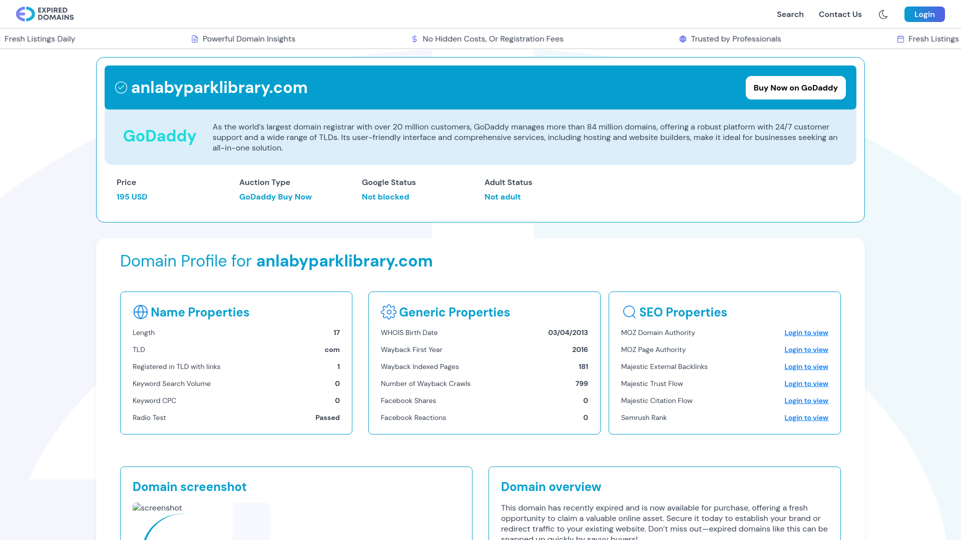 Website screenshot
