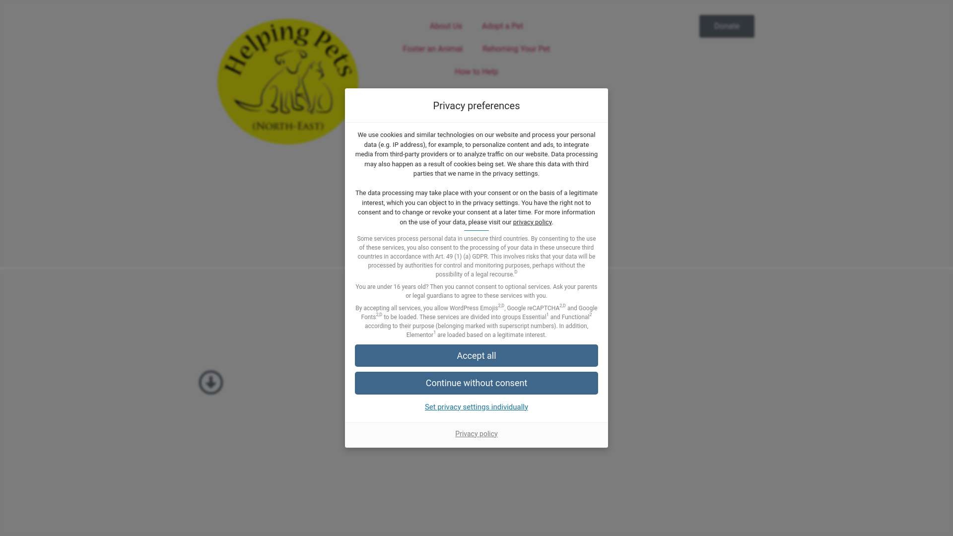 Website screenshot