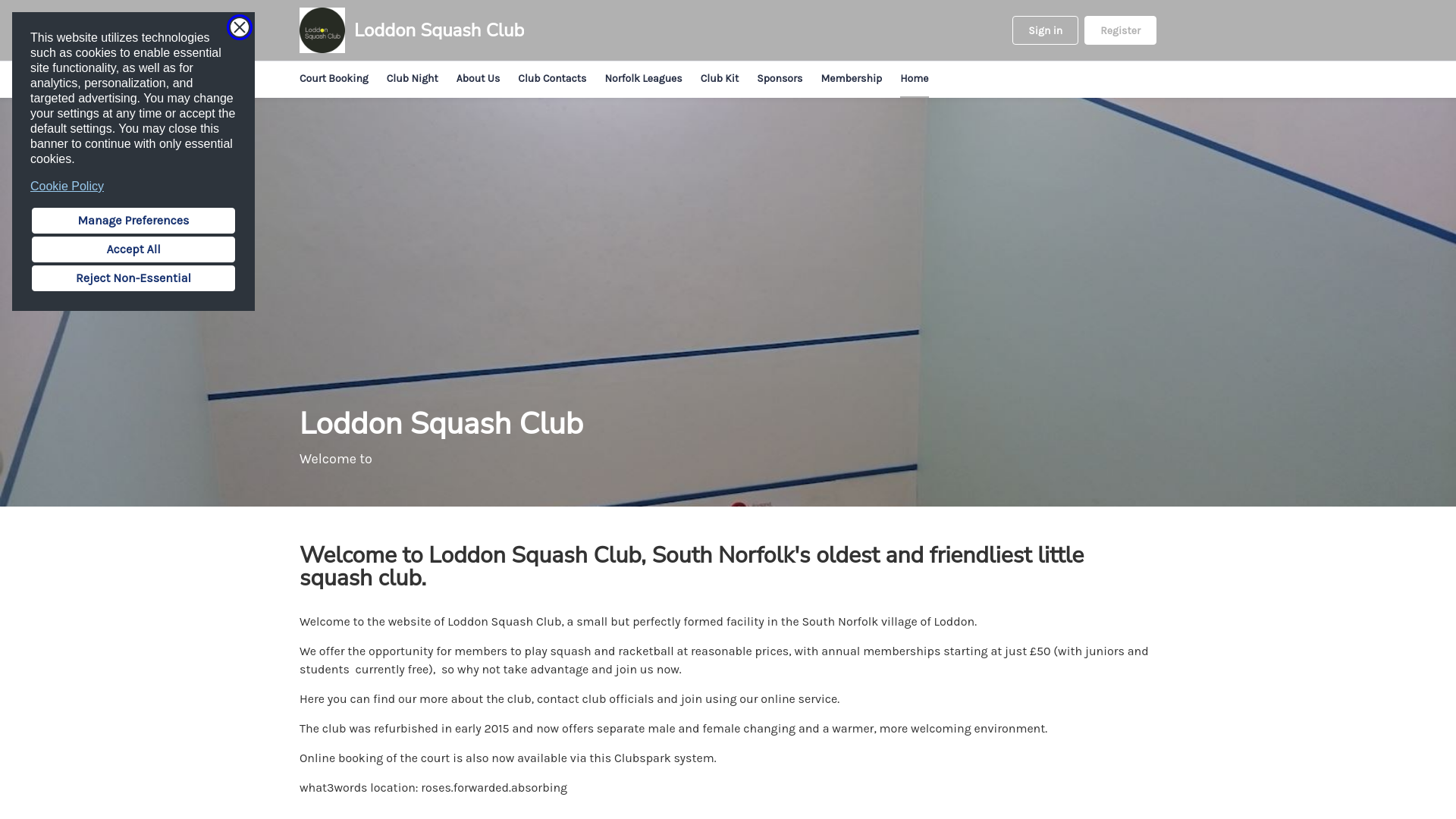 Website screenshot