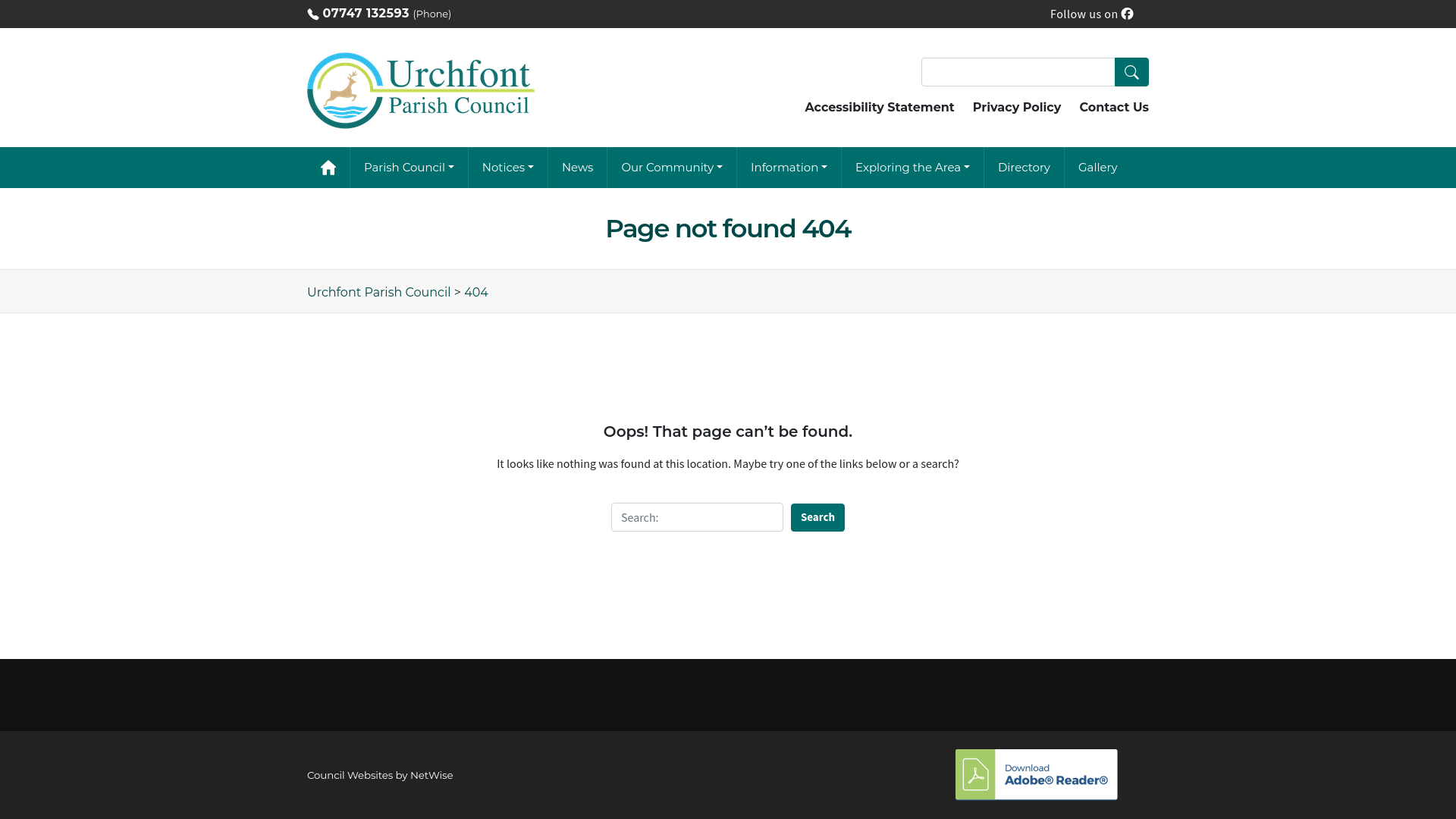 Website screenshot