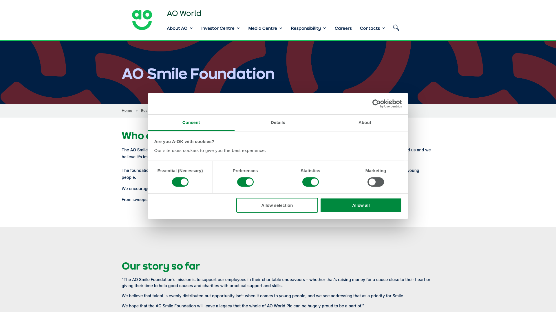 Website screenshot