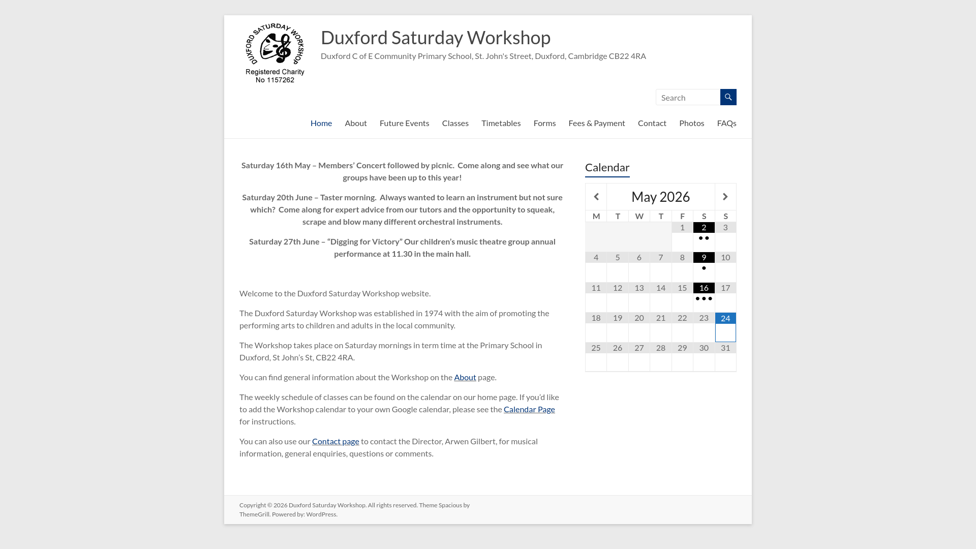Website screenshot
