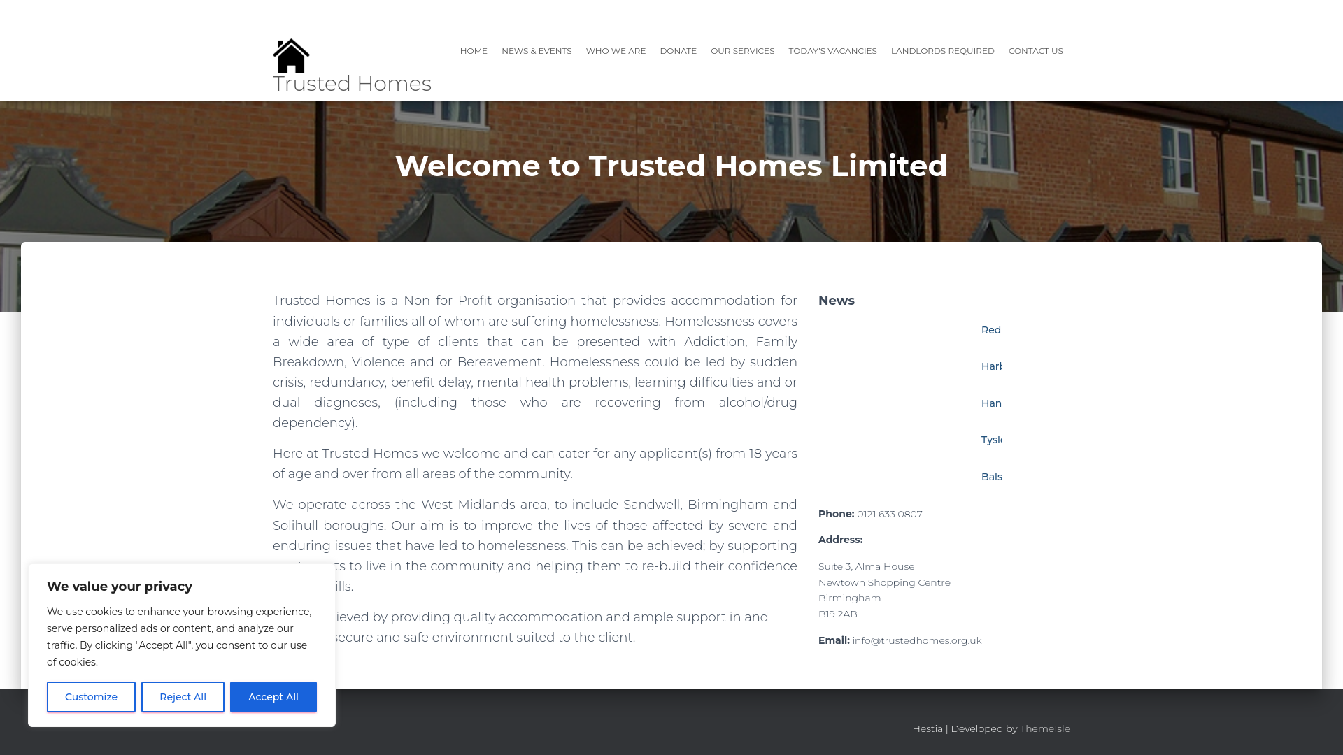 Website screenshot