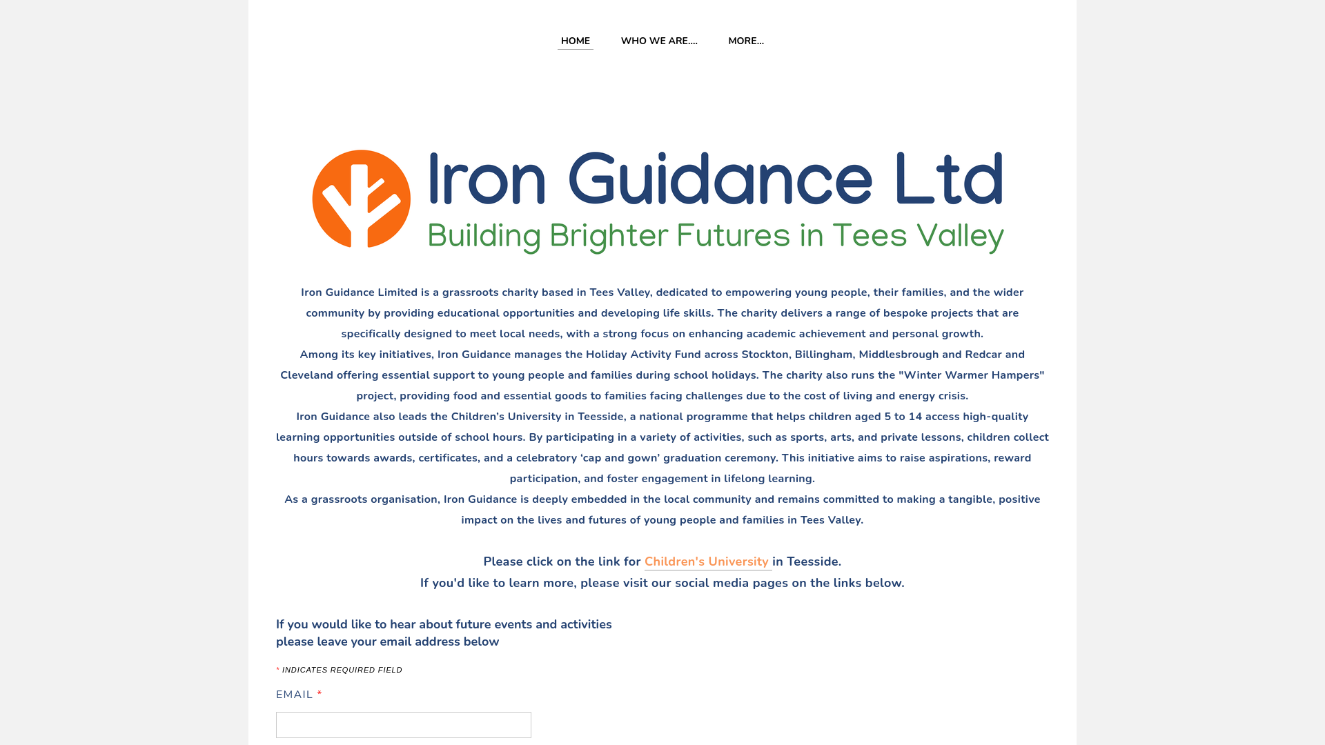 Website screenshot