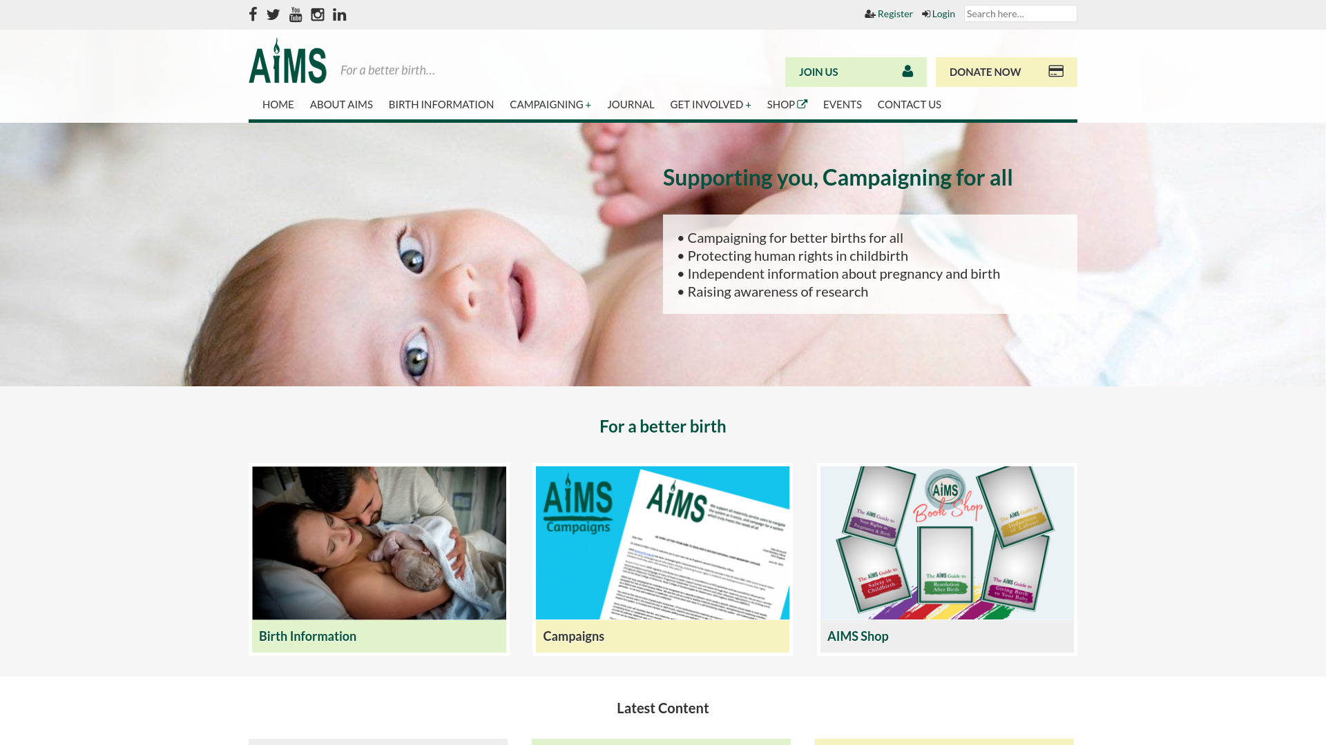 Website screenshot