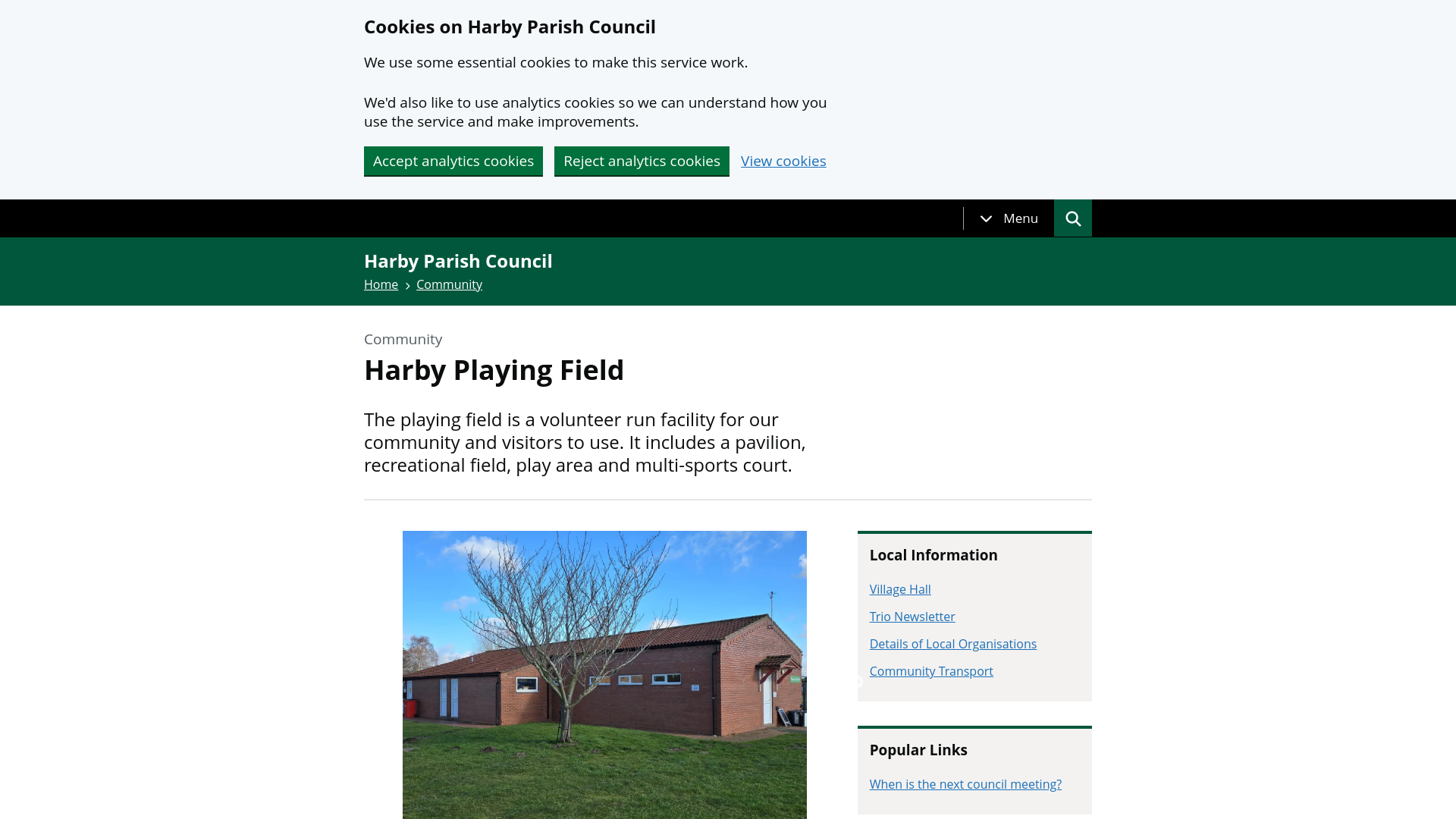 Website screenshot