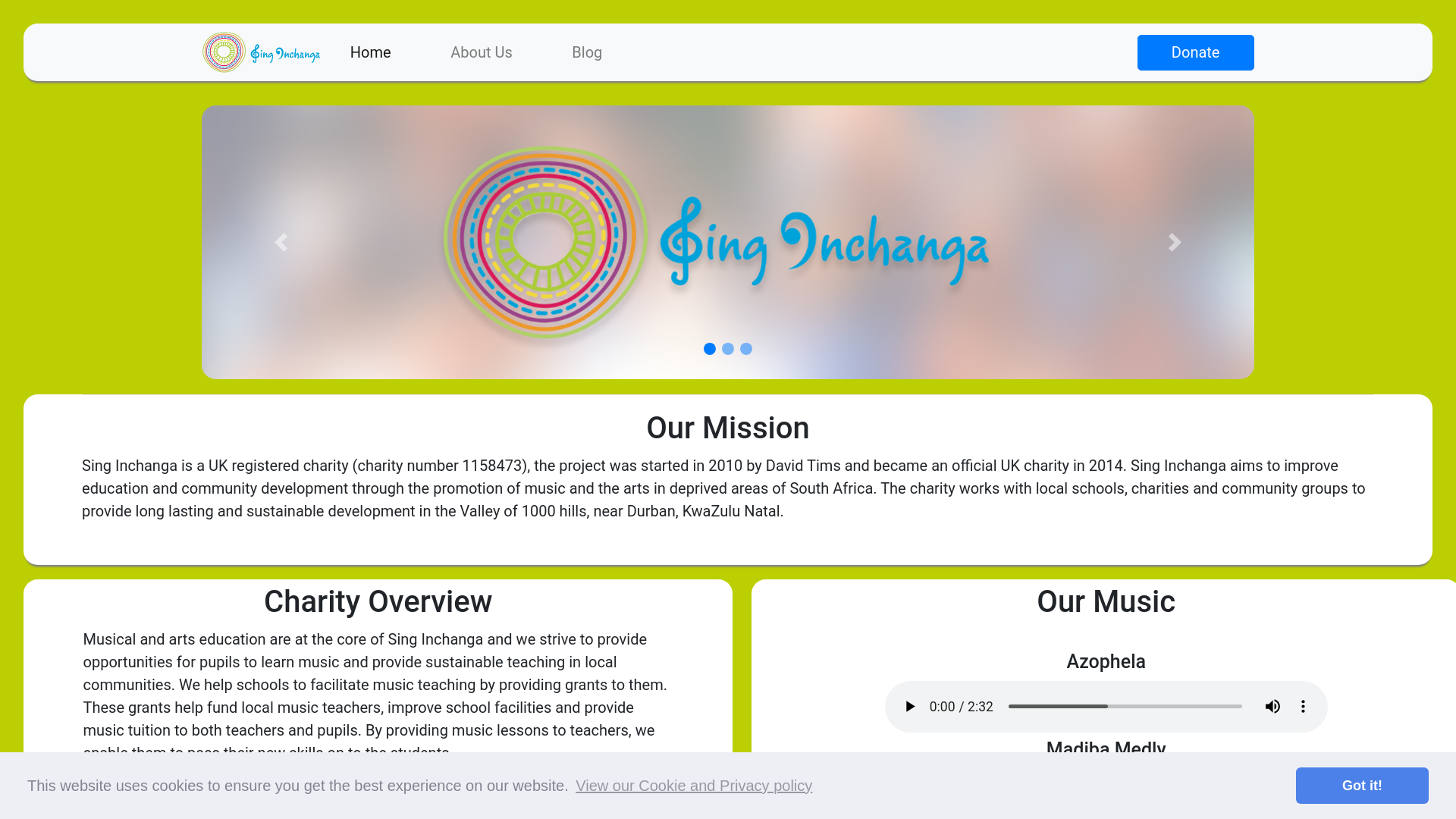 Website screenshot