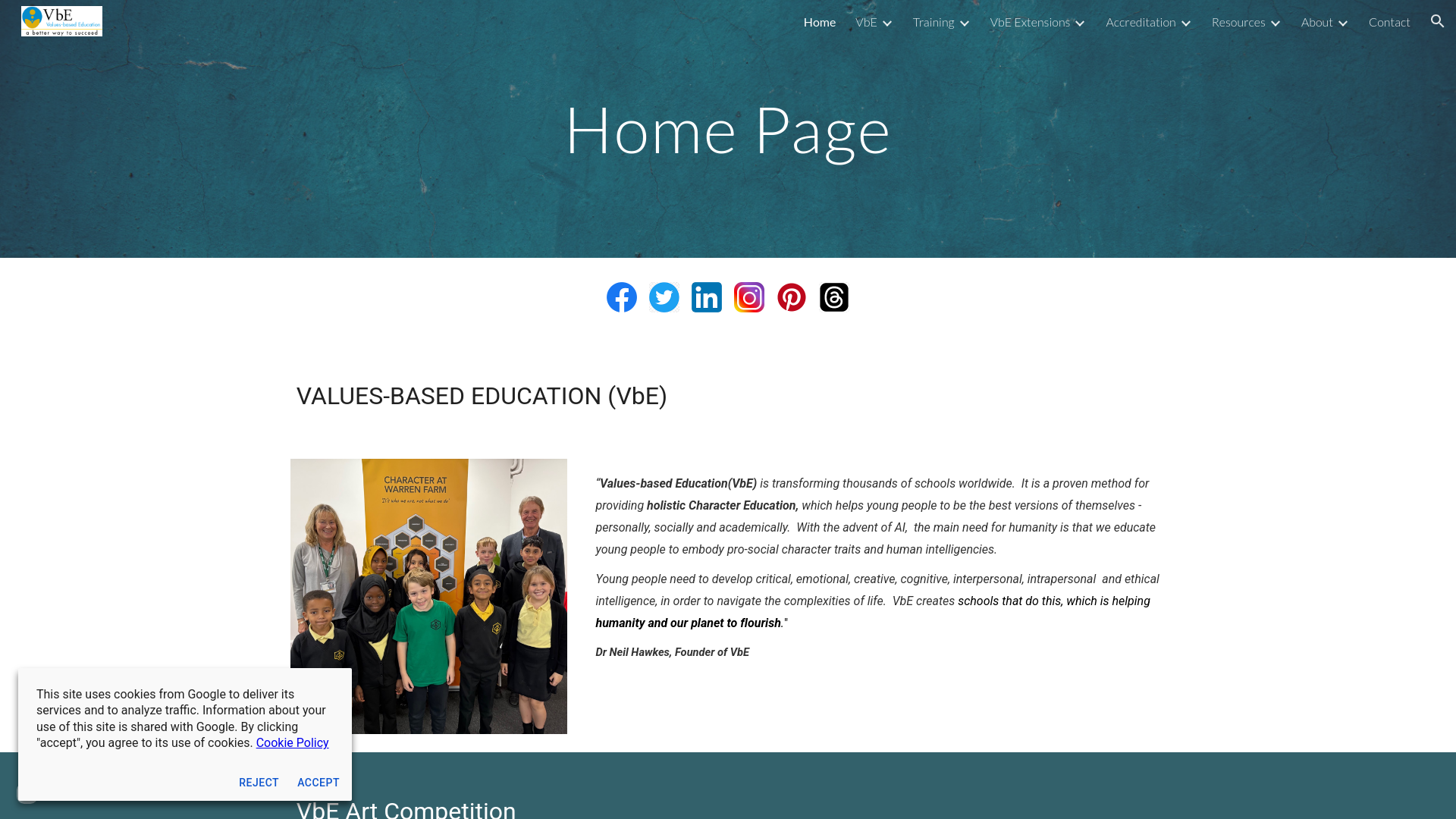 Website screenshot