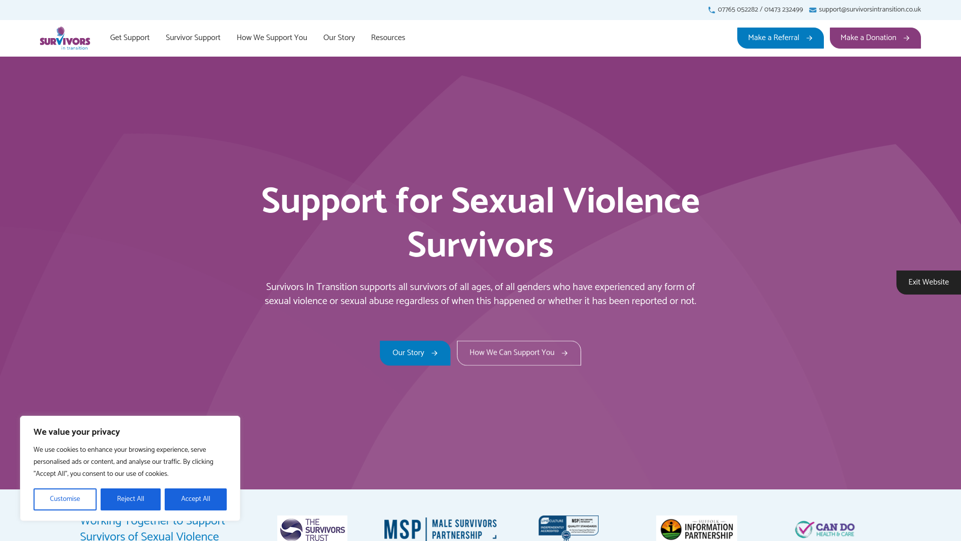 Website screenshot