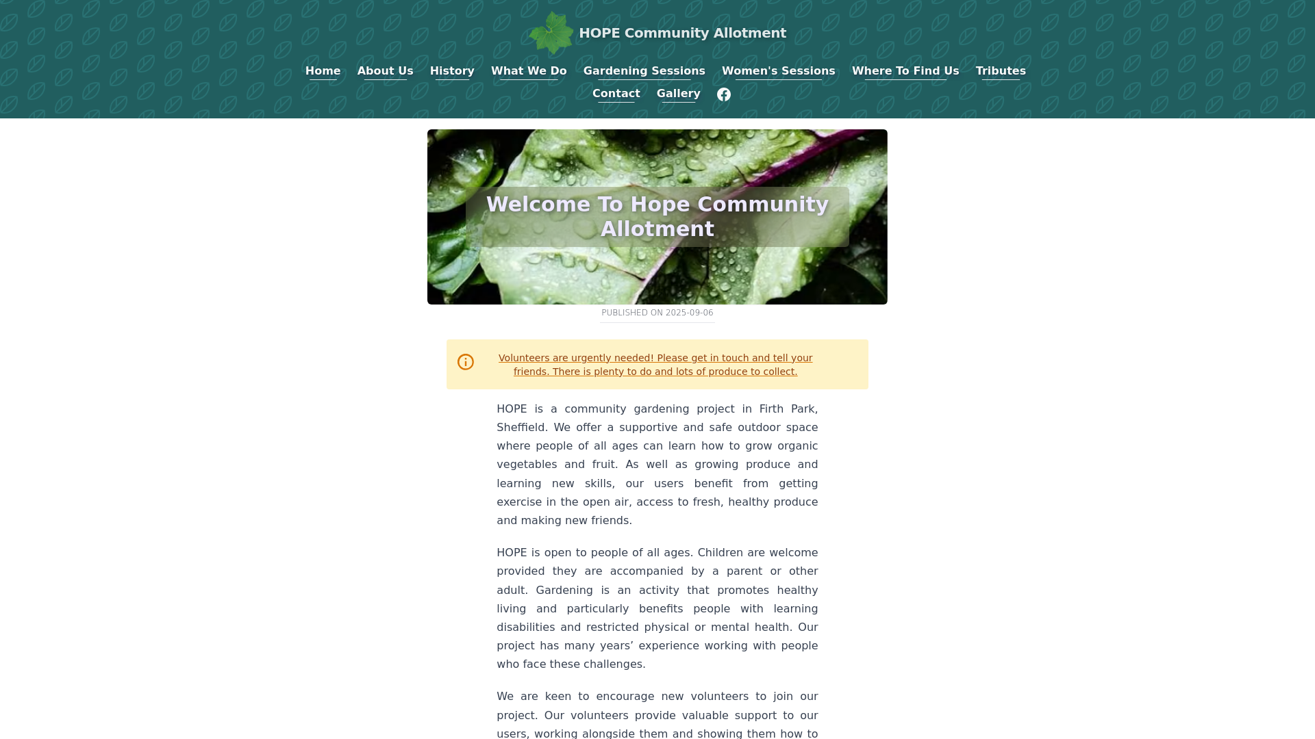Website screenshot