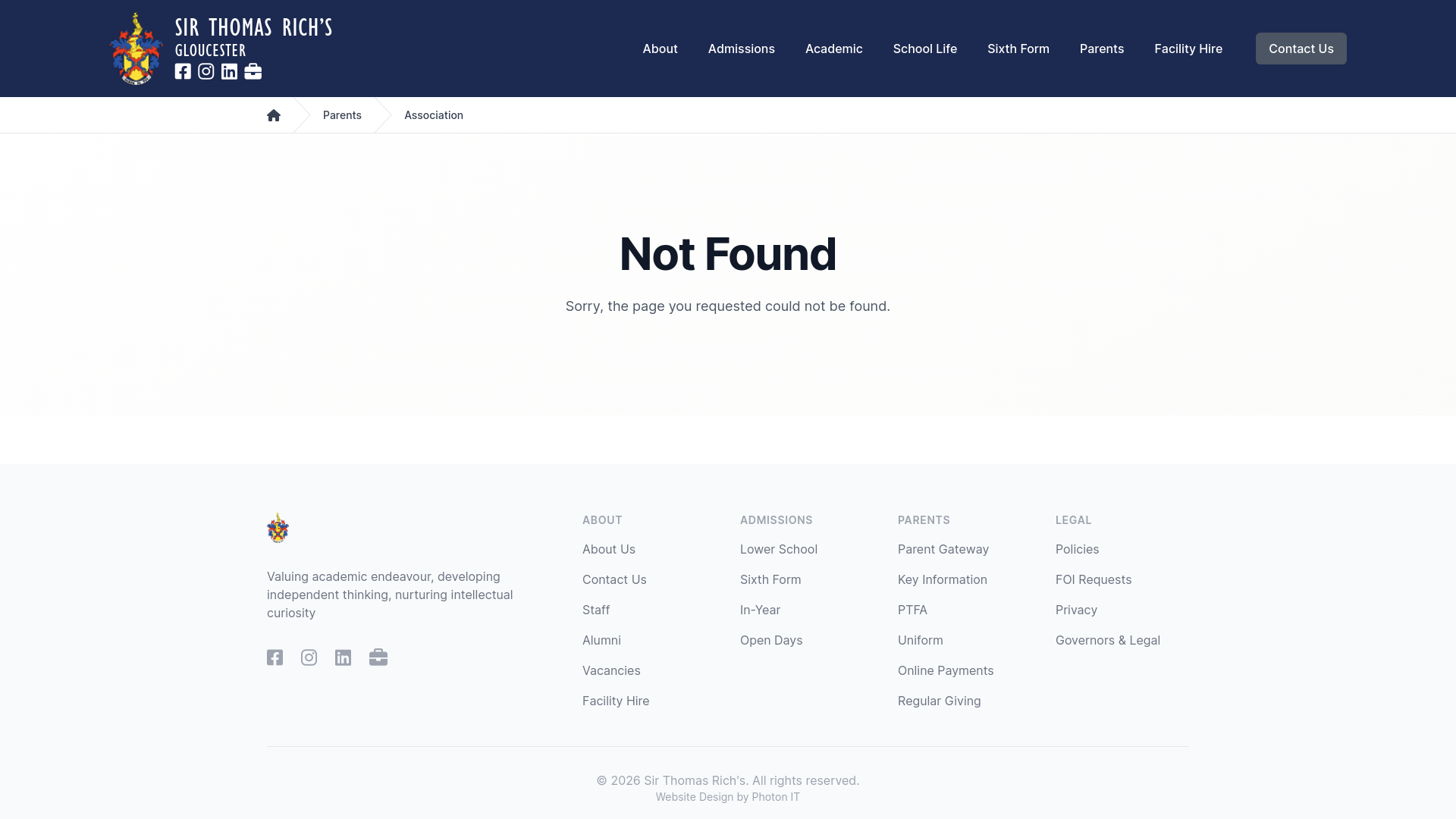 Website screenshot